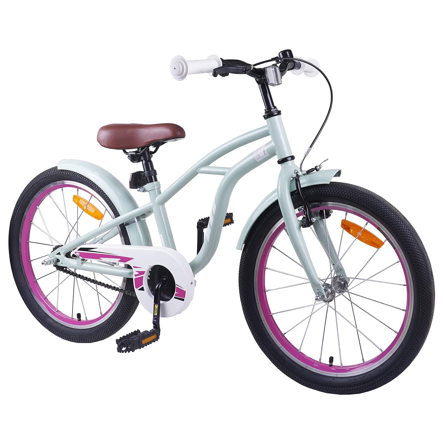 Kids Bike 22 Inches for 7-12 Years Old Light Green