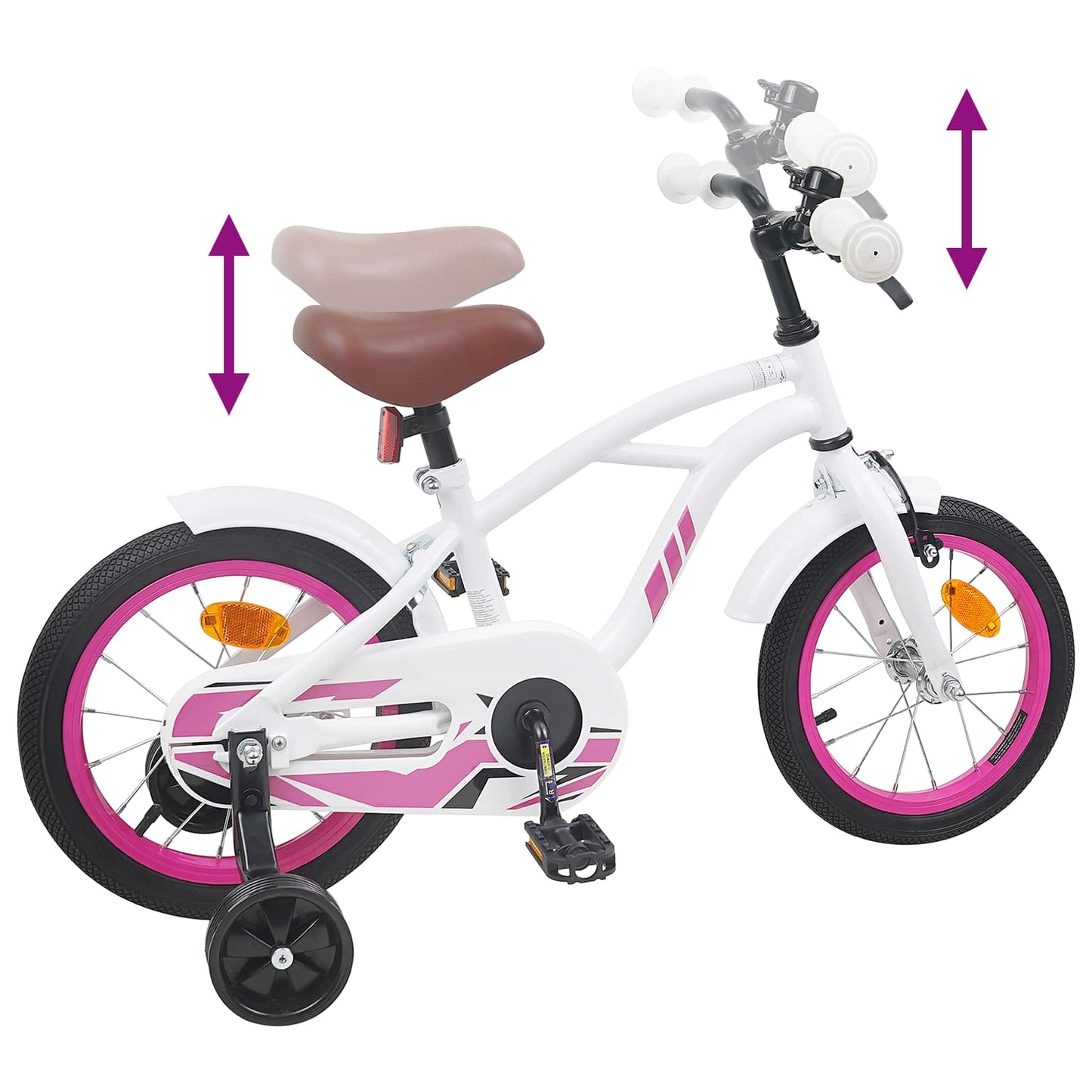 Kids Bike 12 Inches for 2-4 Years Old White