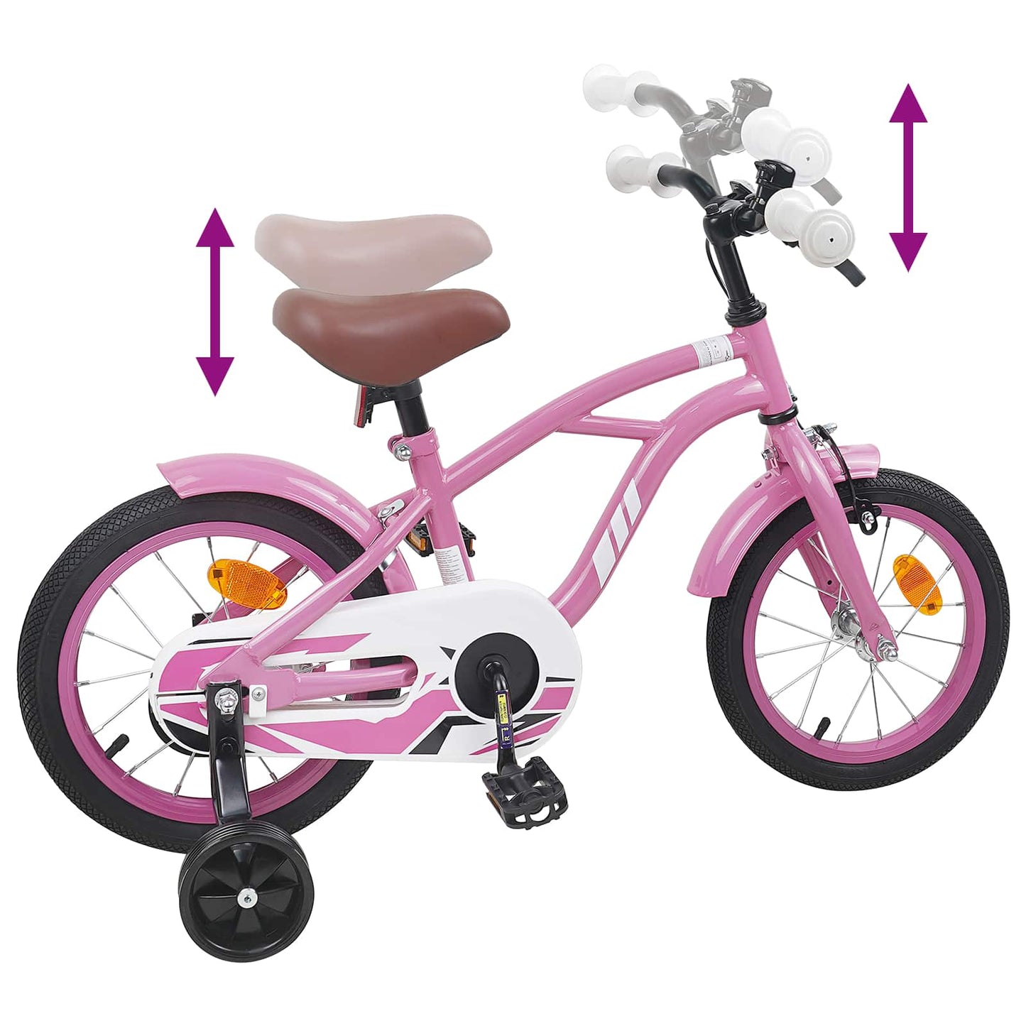 Kids Bike 12 Inches for 2-4 Years Old Light Pink