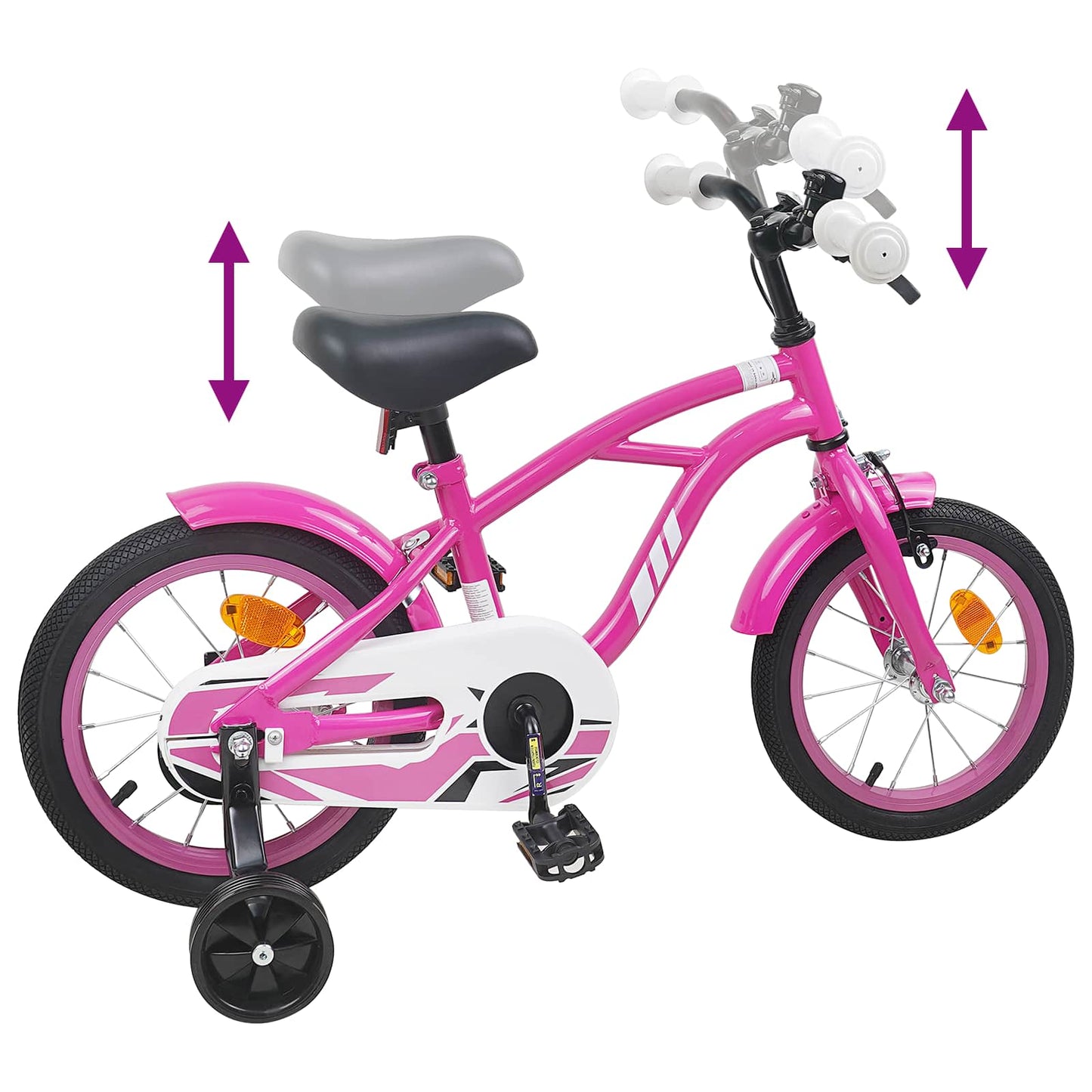 Kids Bike 14 Inches for 3-5 Years Old Dark Pink