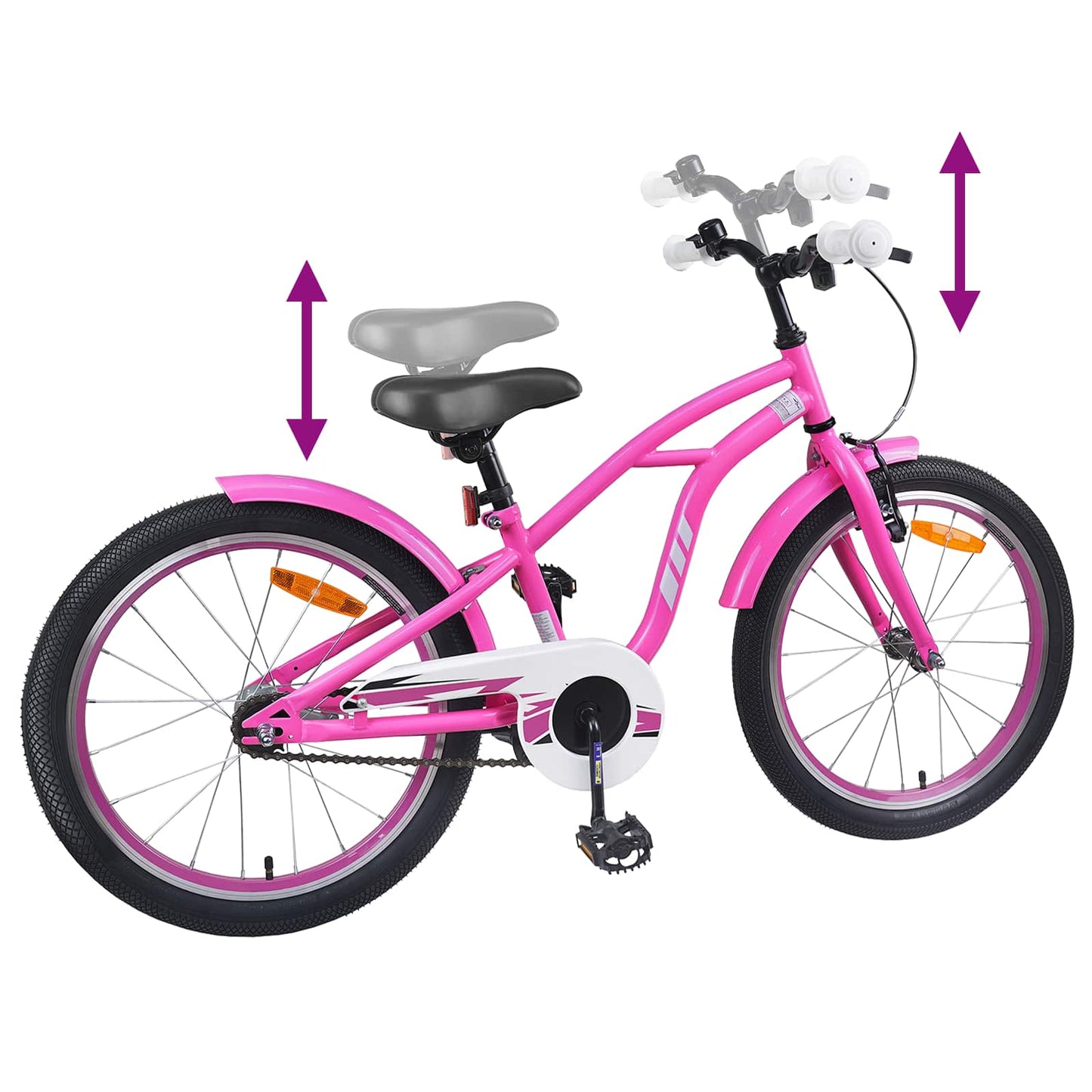 Kids Bike 20 Inches for 6-11 Years Old Dark Pink