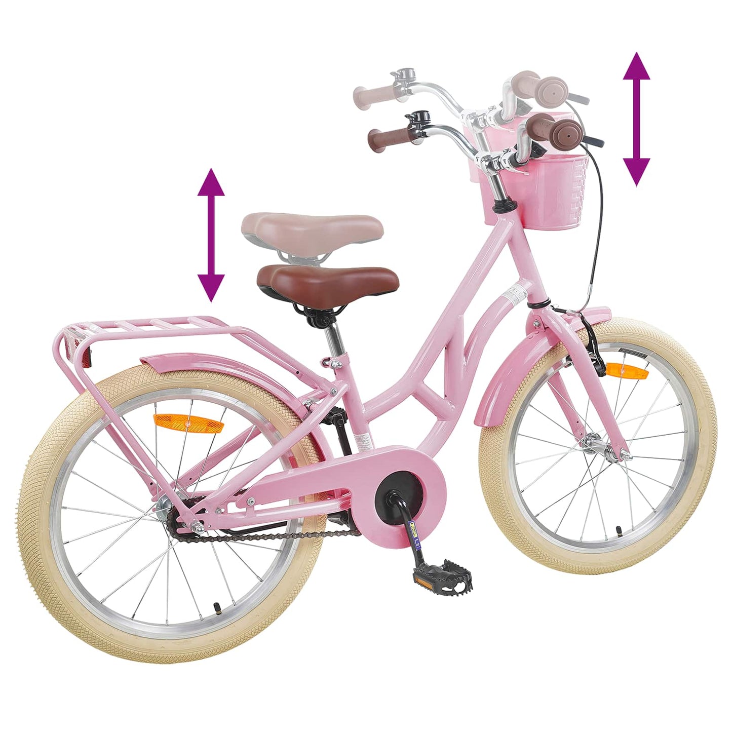 Kids Bike 24'' for 8-12 Years Old Light Pink
