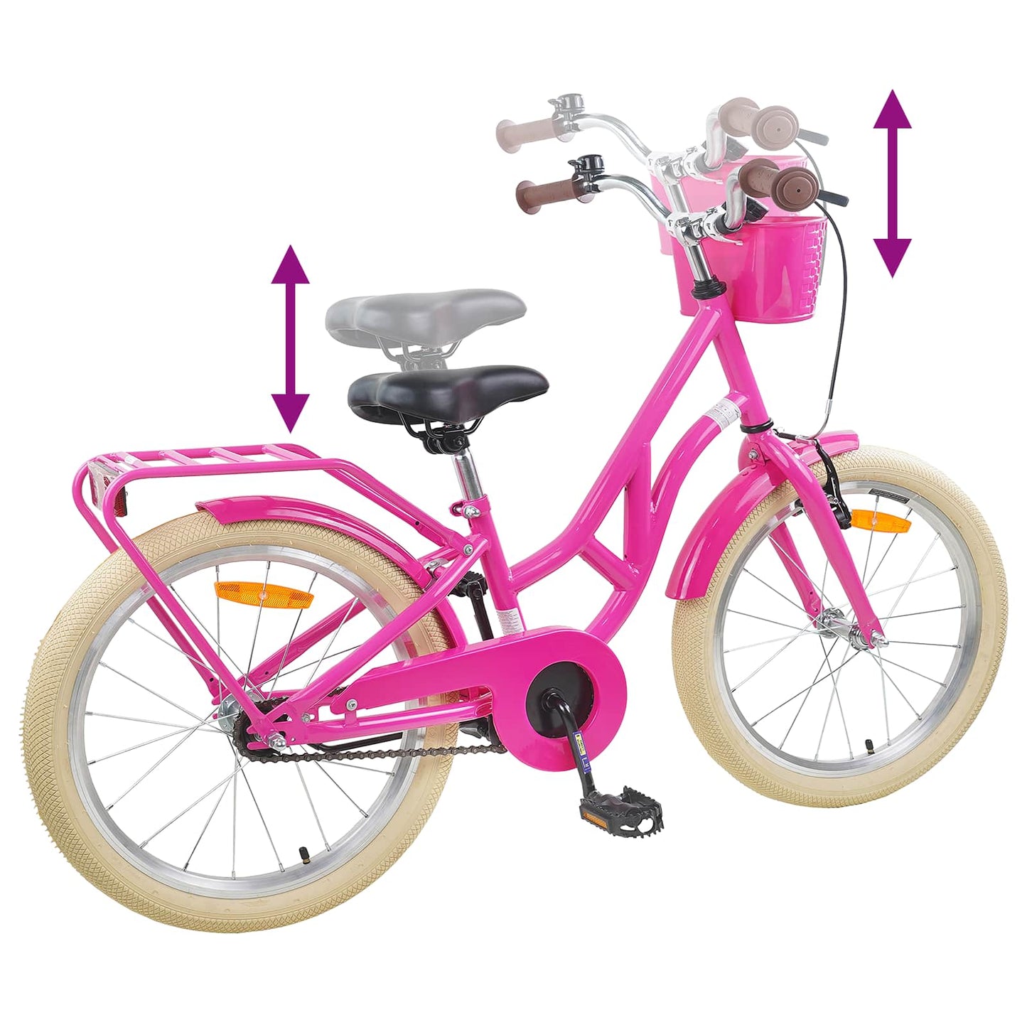 Kids Bike 24'' for 8-12 Years Old Dark Pink