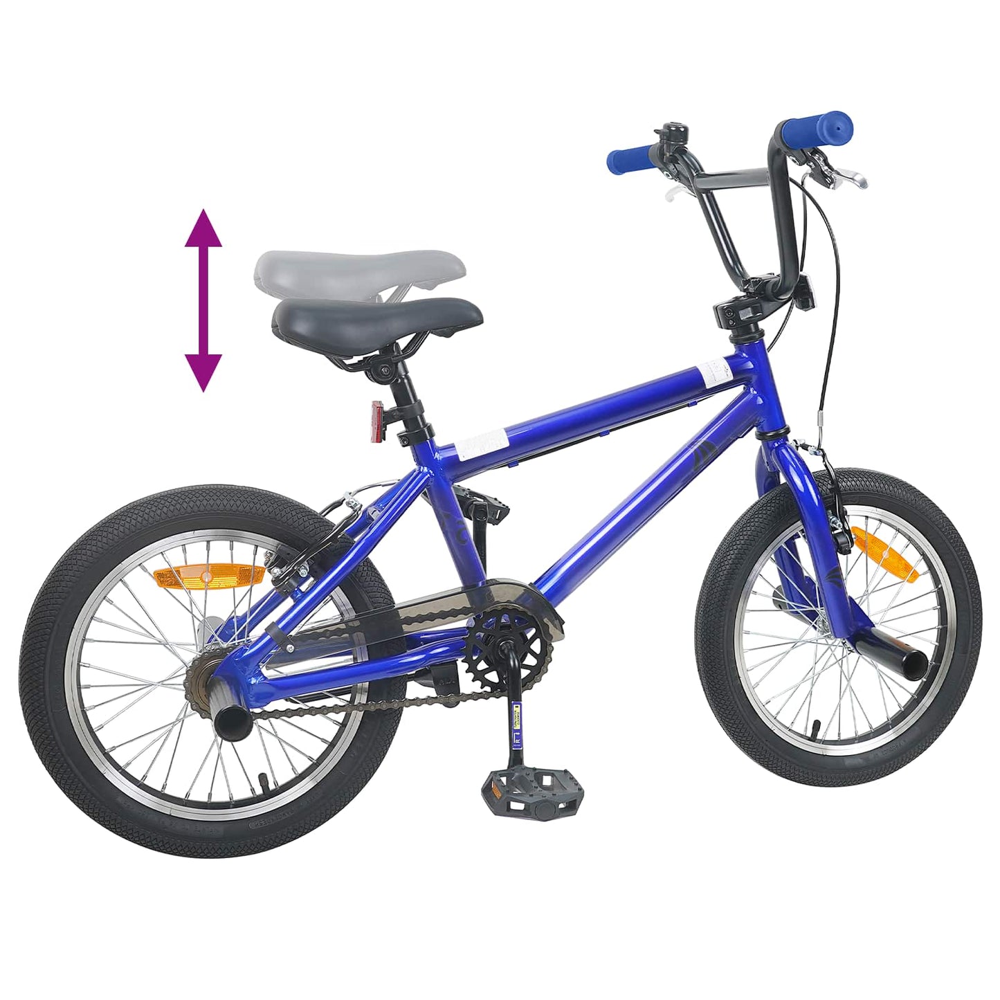 BMX Bike 16 Inches for 5-8 Years Old Dark Blue