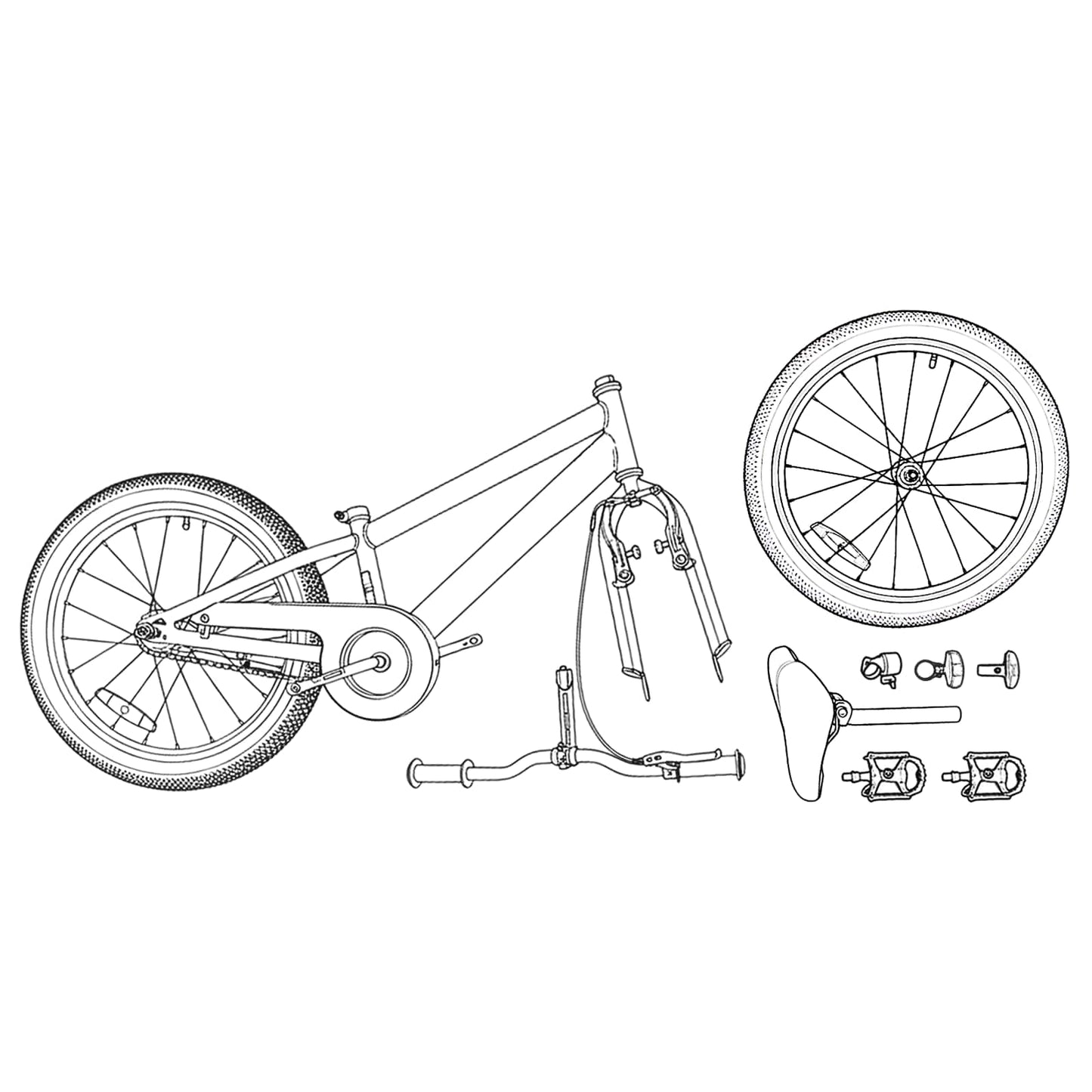 BMX Bike 18 Inches for 7-10 Years Old Dark Blue