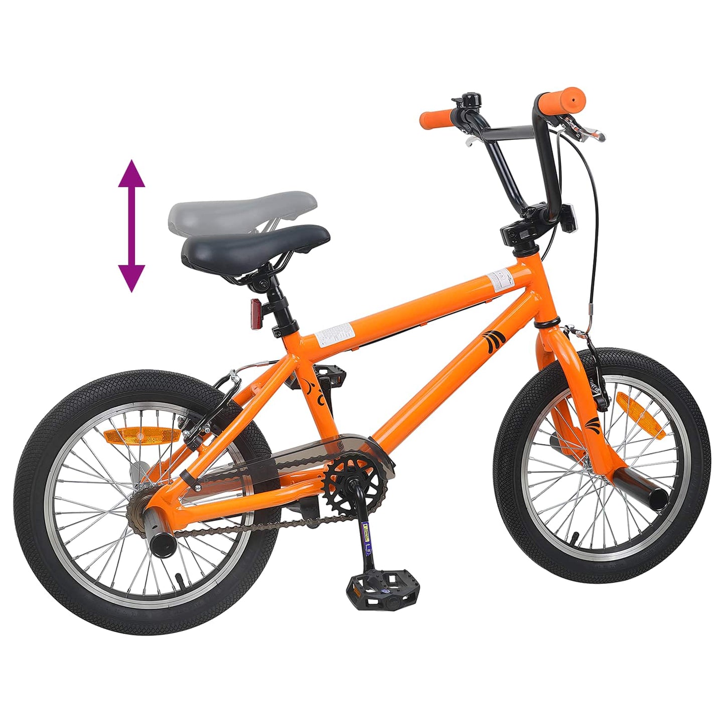 BMX Bike 20 Inches for over 9 Years Old Orange