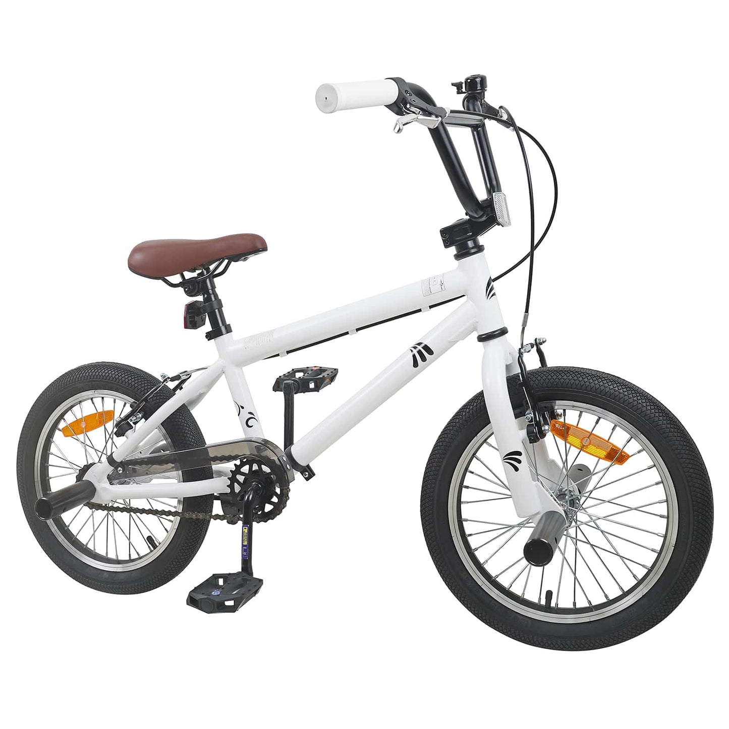 BMX Bike 18 Inches for 7-10 Years Old White