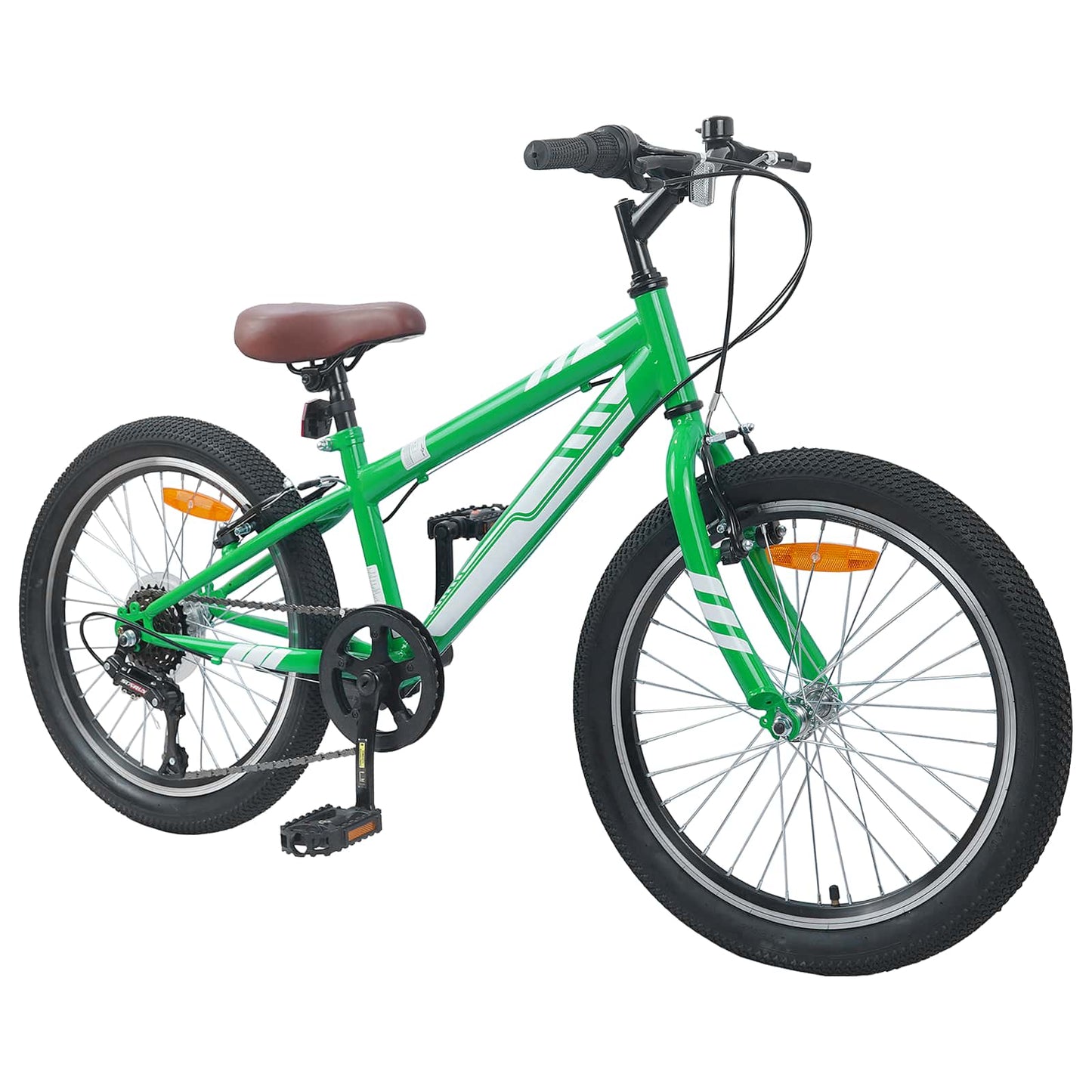Mountain Bike 24'' 6-Speed for 8-12 Years Old Green
