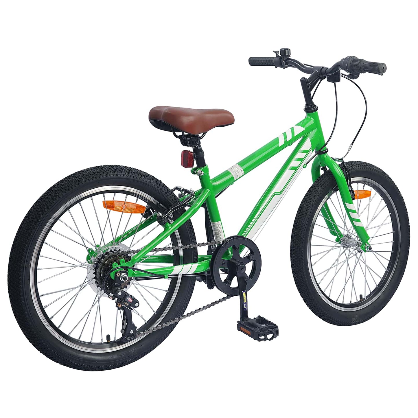 Mountain Bike 24'' 6-Speed for 8-12 Years Old Green