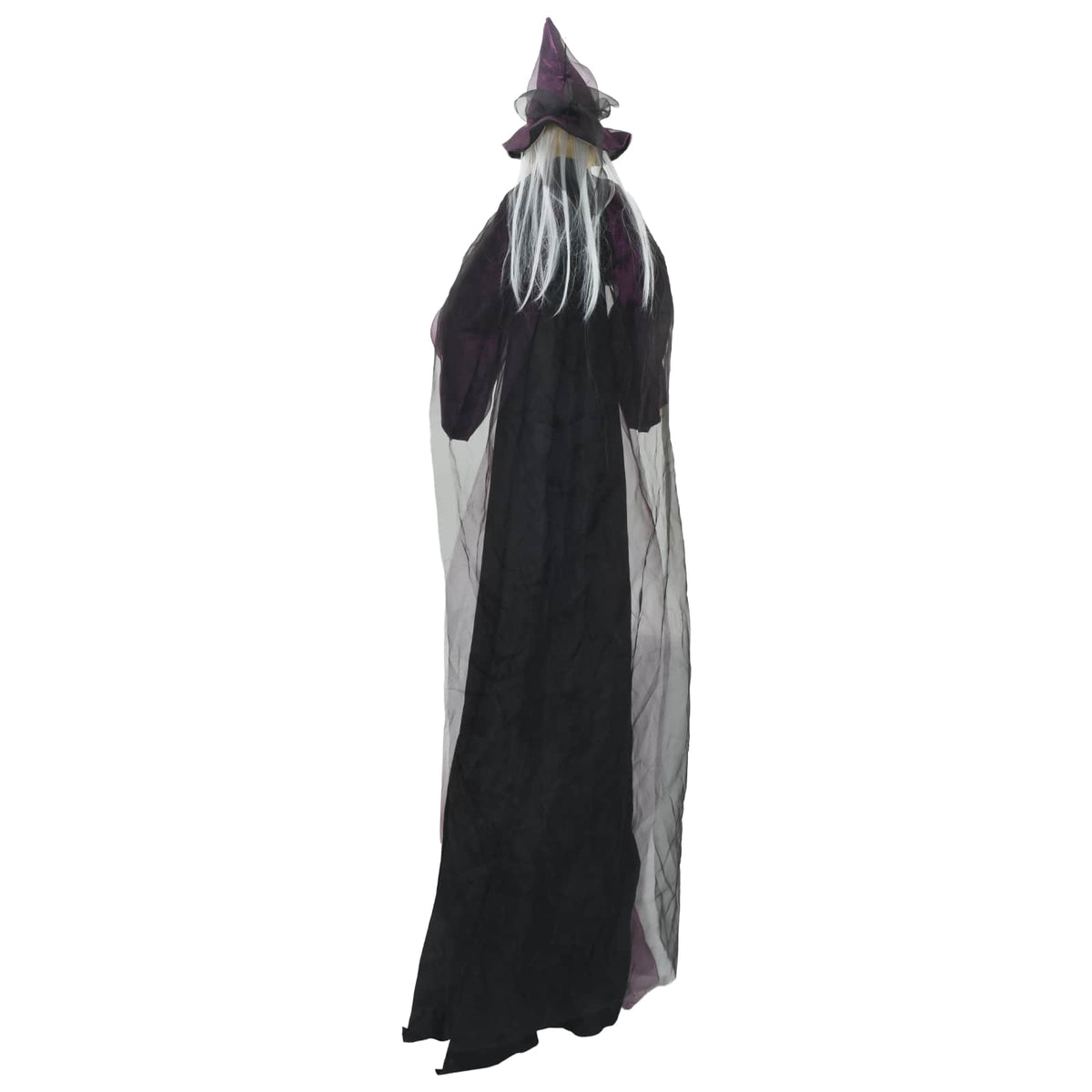 Hanging Halloween Talking Witch Purple 216 x 125 cm Polyester