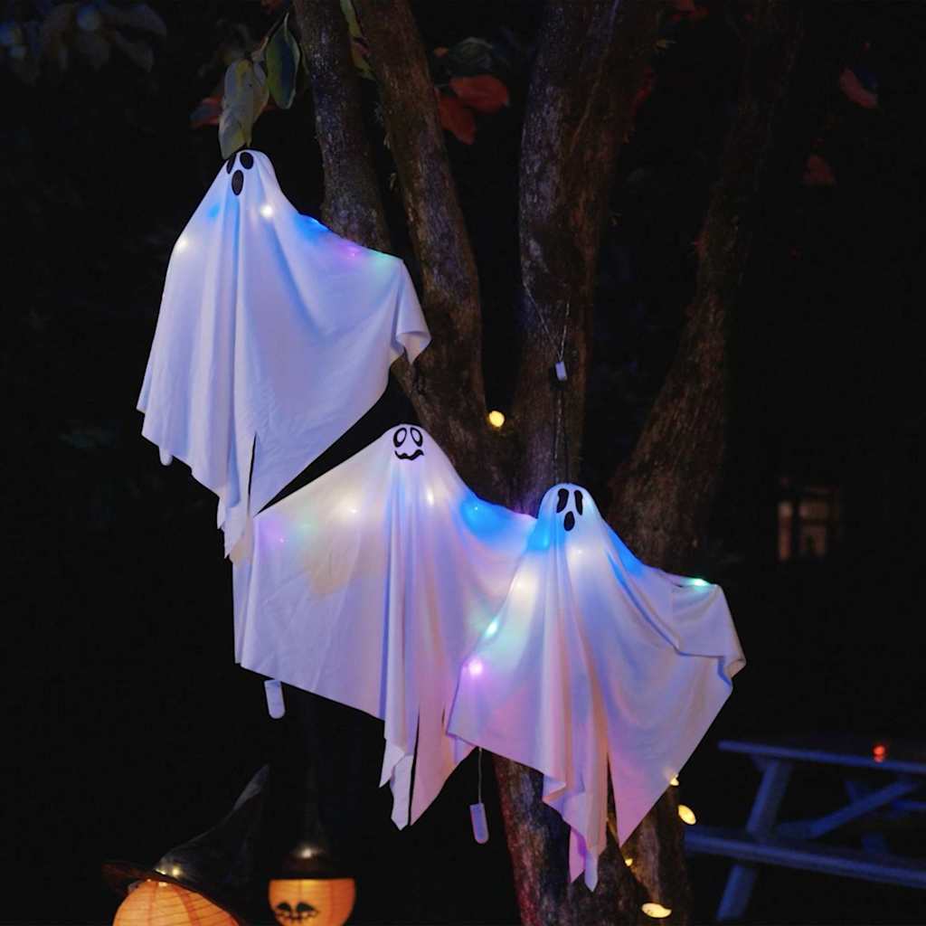 Halloween Hanging Ghost 3 pcs White 52 x 62 cm Polyester