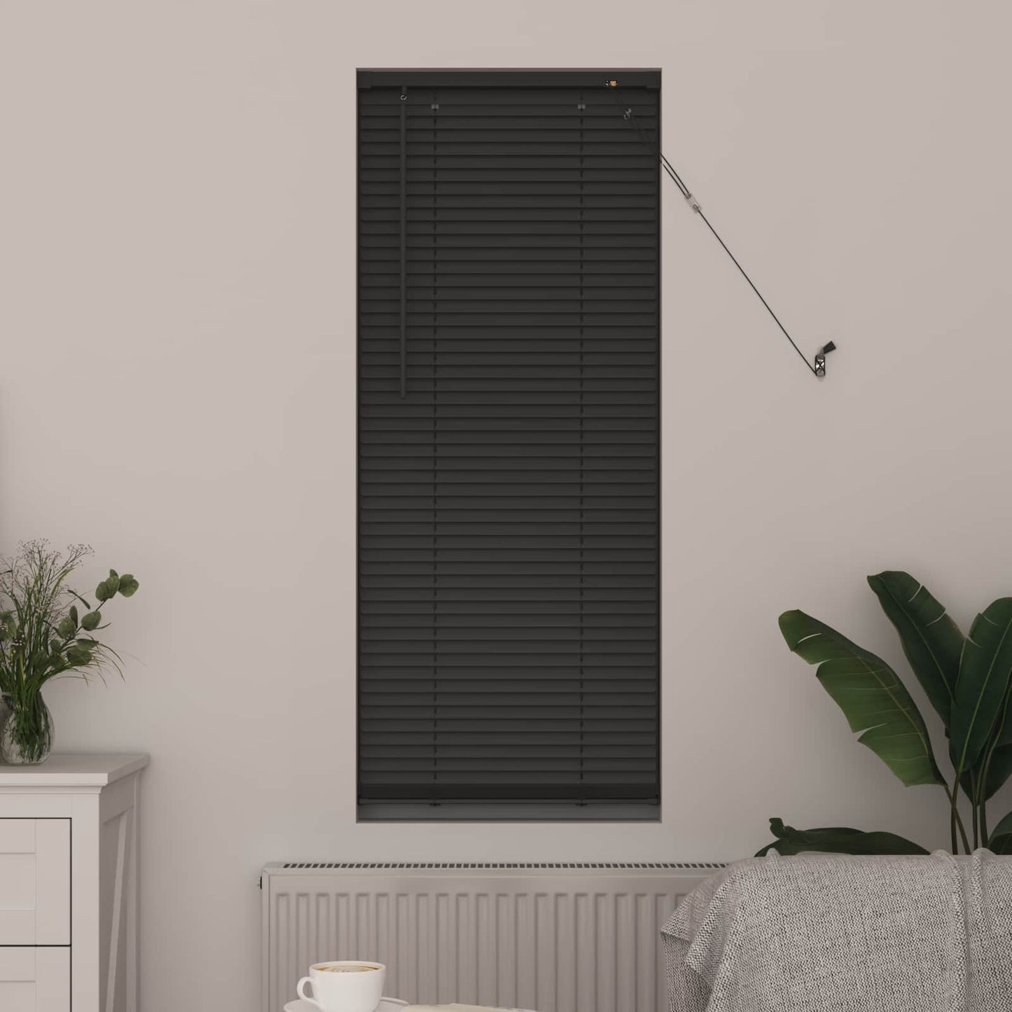 Venetian Blind Silver Grey 150 x 50 cm 25 mm PVC