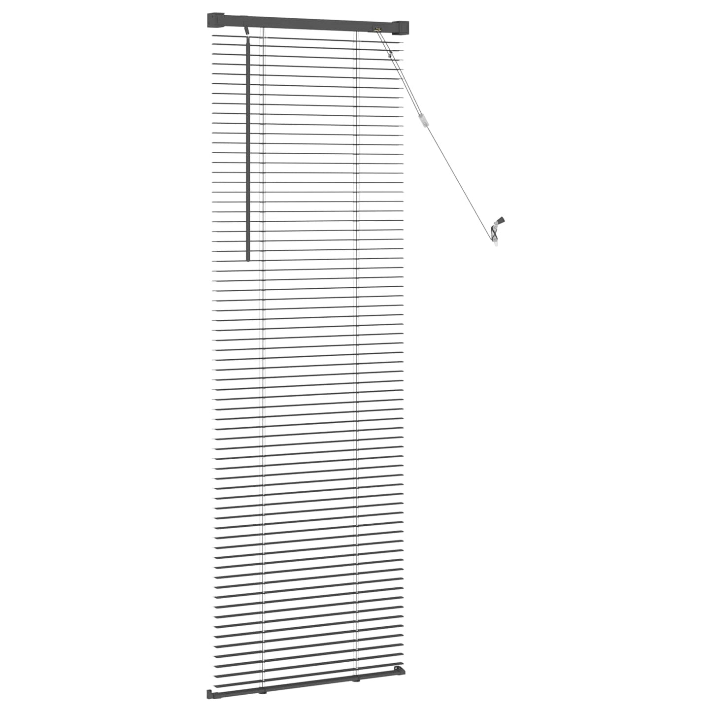 Venetian Blind Silver Grey 150 x 60 cm 25 mm PVC