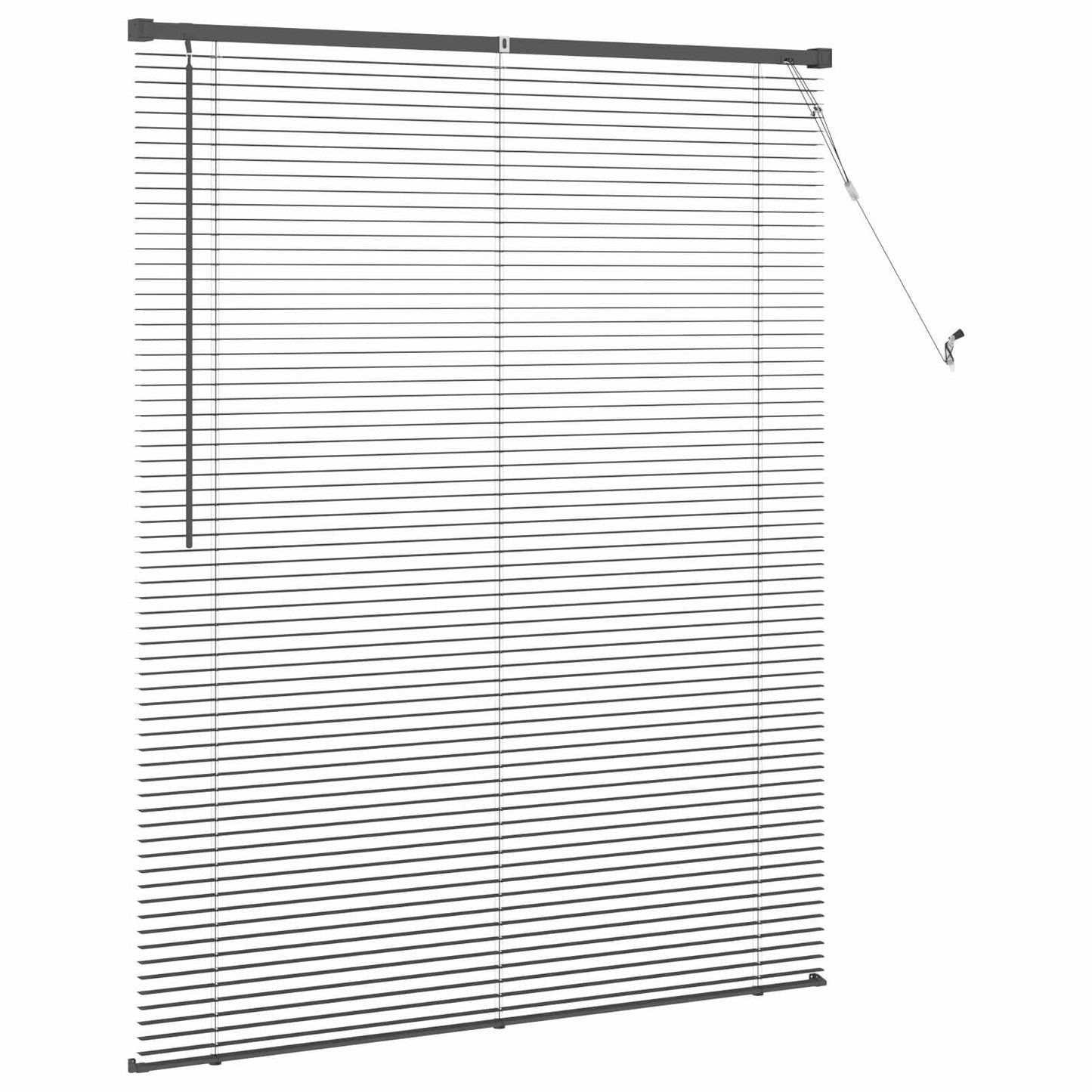 Venetian Blind Silver Grey 150 x 110 cm 25 mm PVC