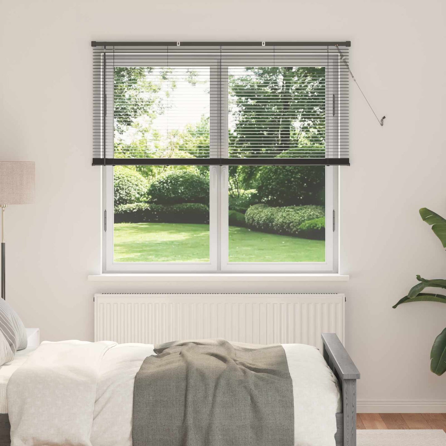 Venetian Blind Silver Grey 150 x 160 cm PVC