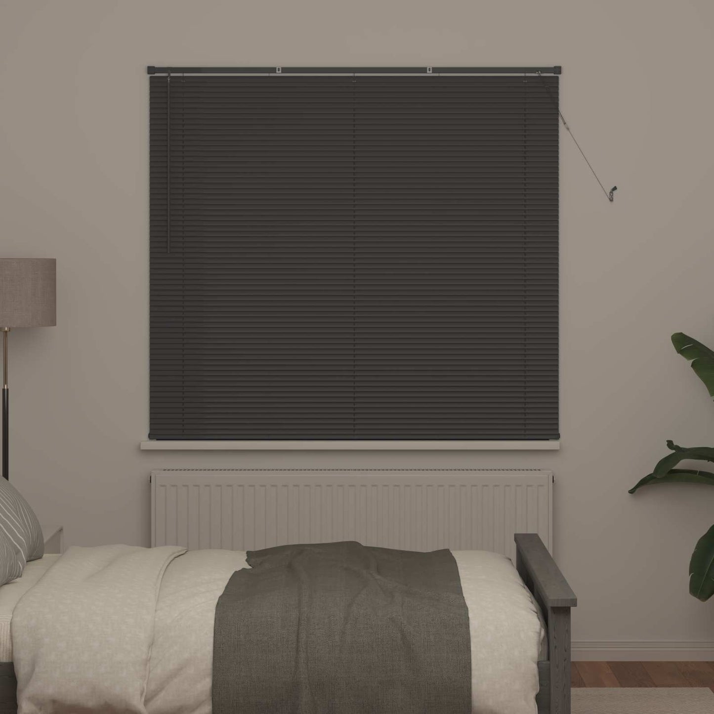 Venetian Blind Silver Grey 150 x 160 cm PVC
