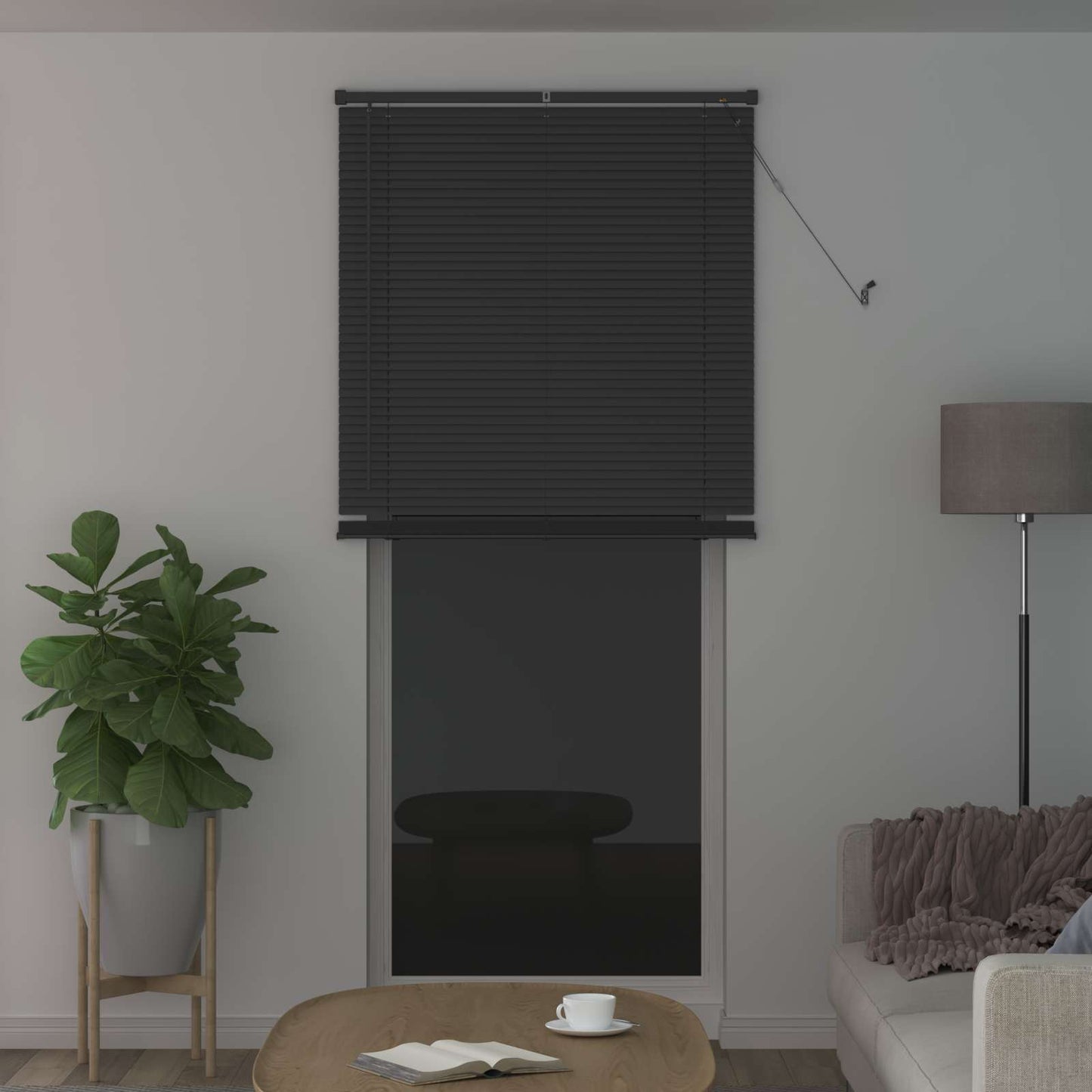Venetian Blind Silver Grey 213 x 70 cm 25 mm PVC