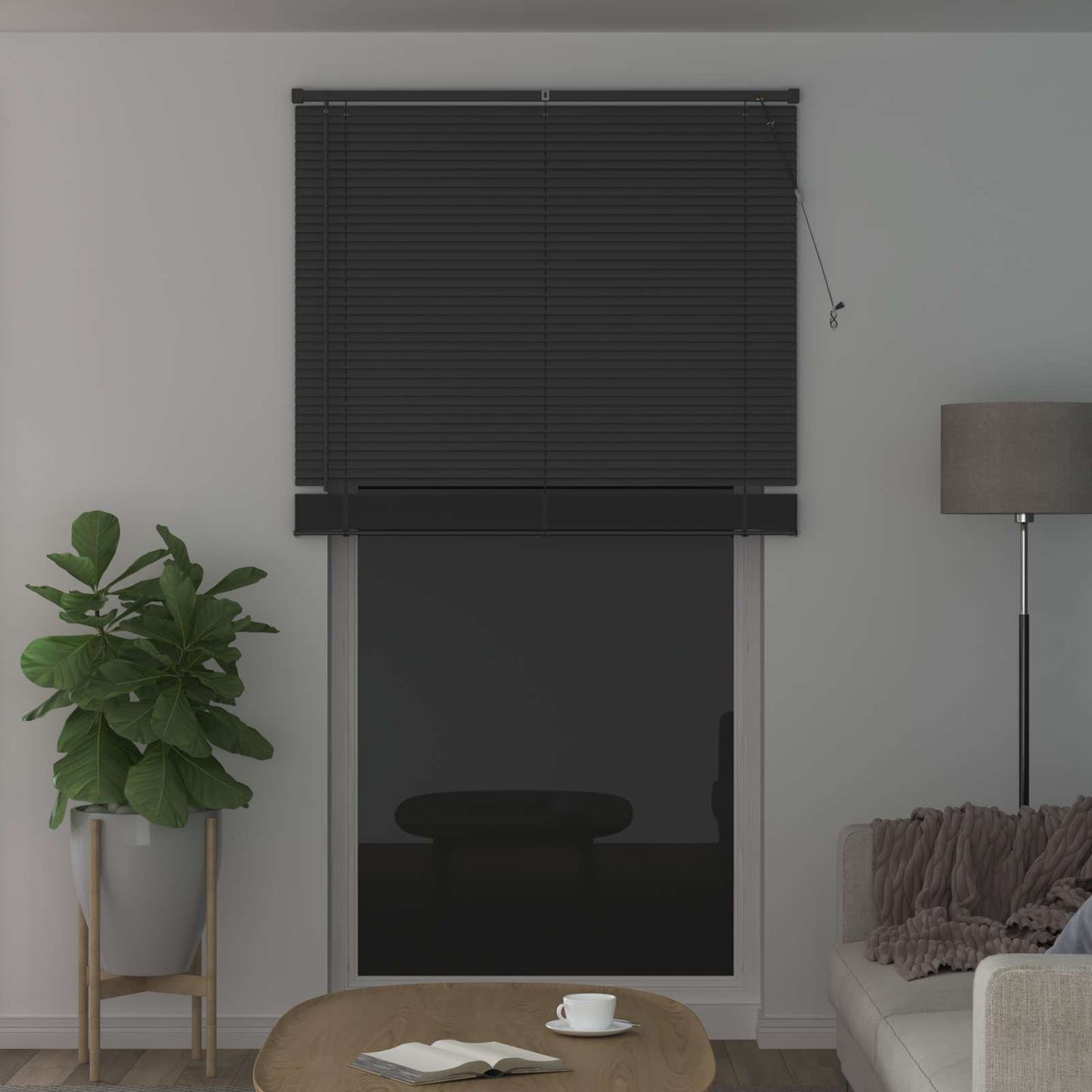 Venetian Blind Silver Grey 213 x 120 cm 25 mm PVC