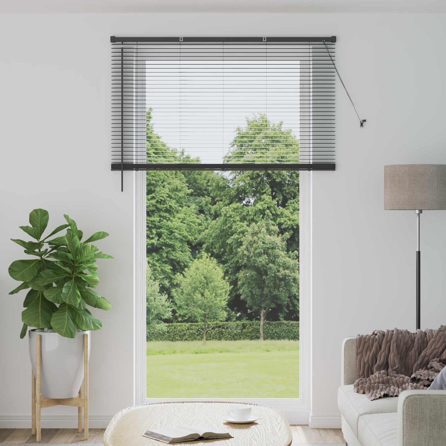 Venetian Blind Silver Grey 213 x 130 cm PVC