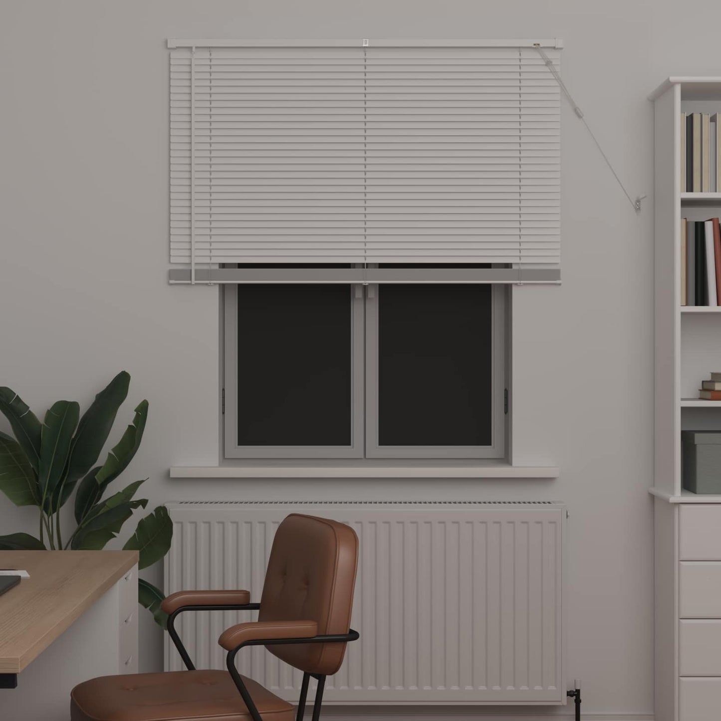 Venetian Blind White 150 x 120 cm 25 mm PVC