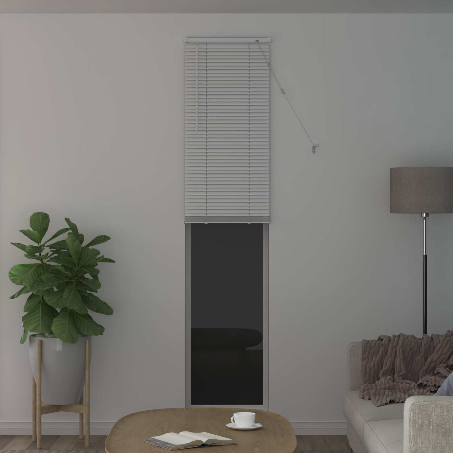 Venetian Blind White 213 x 50 cm 25 mm PVC