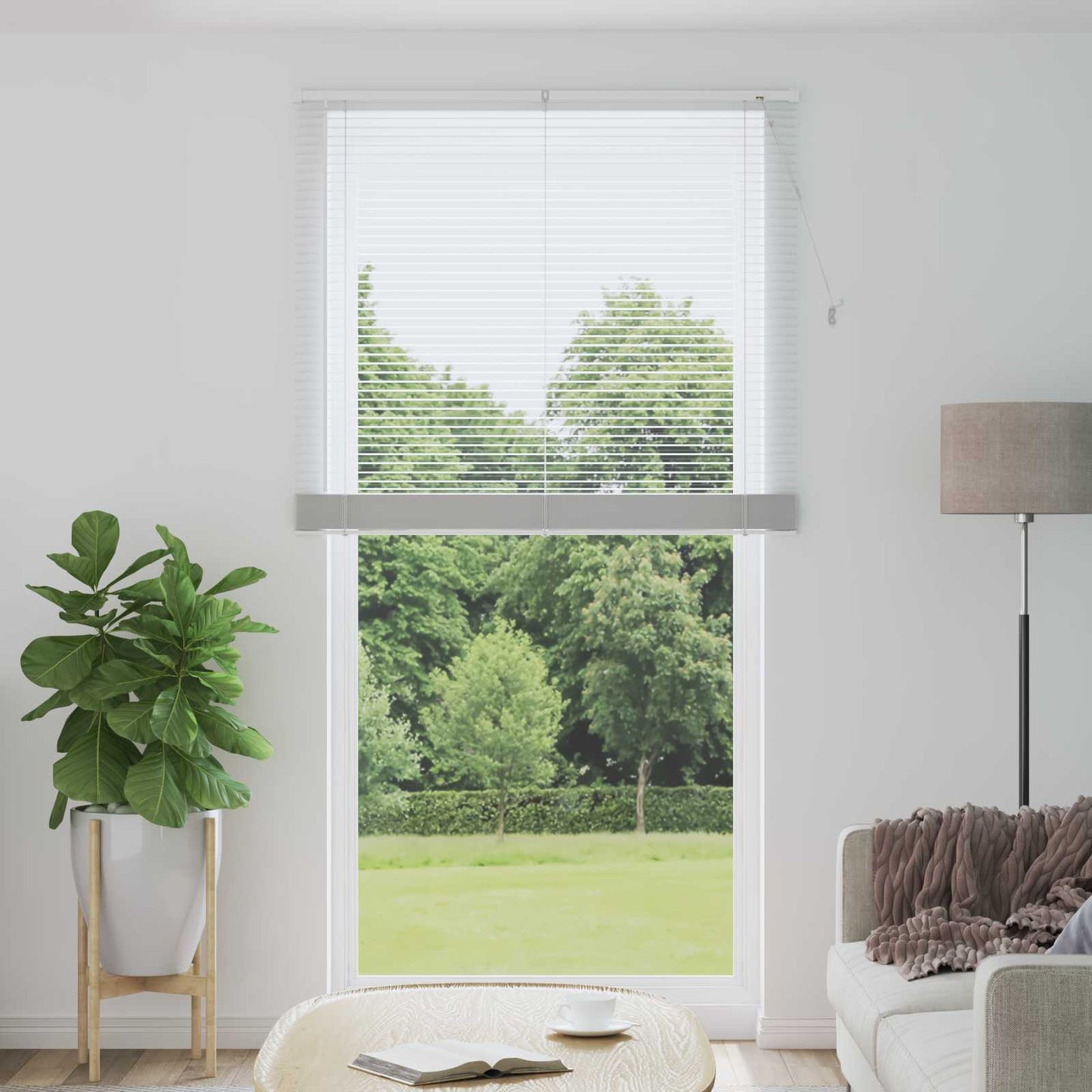 Venetian Blind White 213 x 120 cm 25 mm PVC