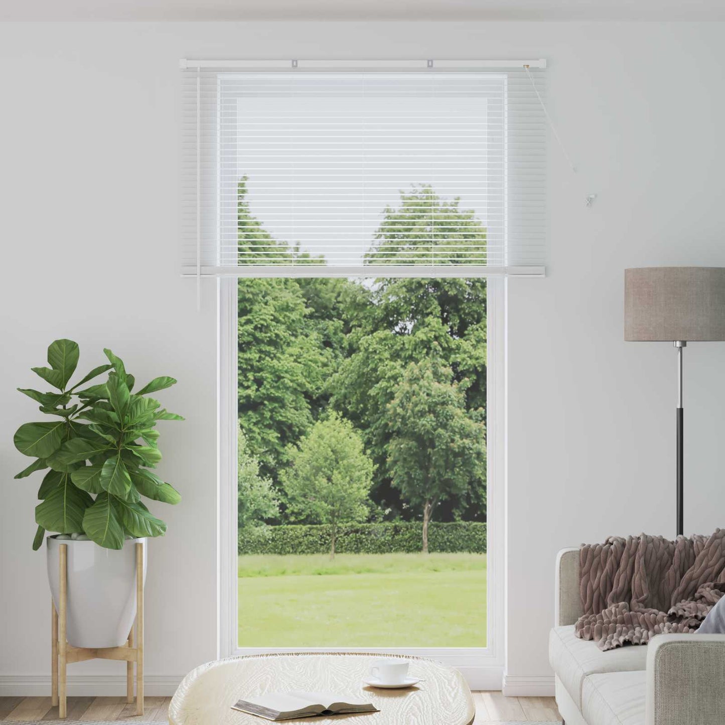 Venetian Blind White 213 x 150 cm 25 mm PVC