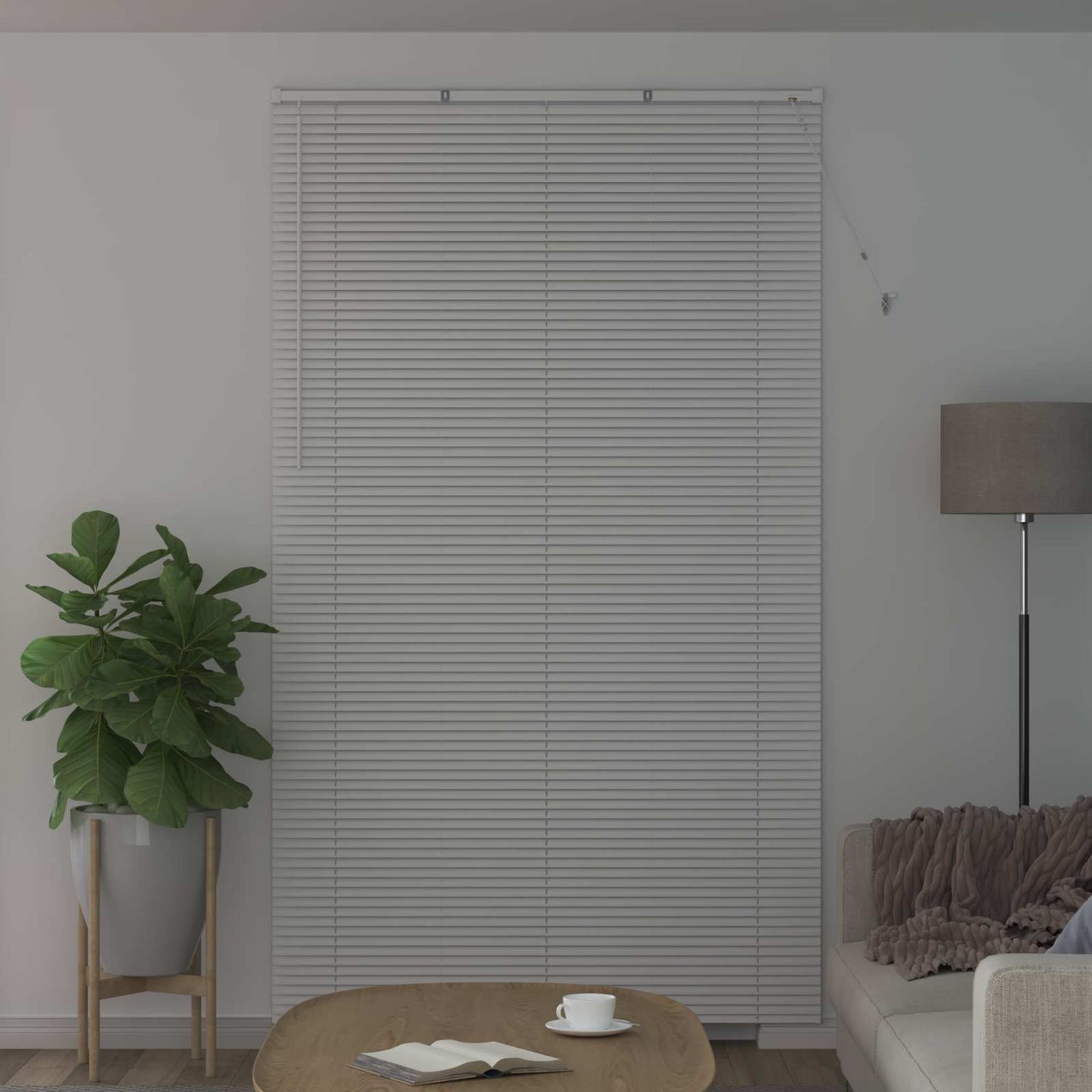 Venetian Blind White 213 x 150 cm 25 mm PVC