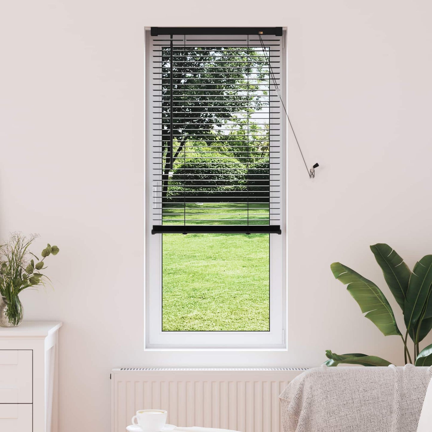 Venetian Blind Black 150 x 40 cm 25 mm PVC