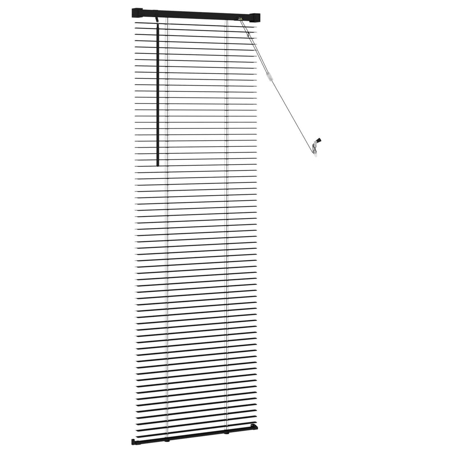 Venetian Blind Black 150 x 60 cm 25 mm PVC
