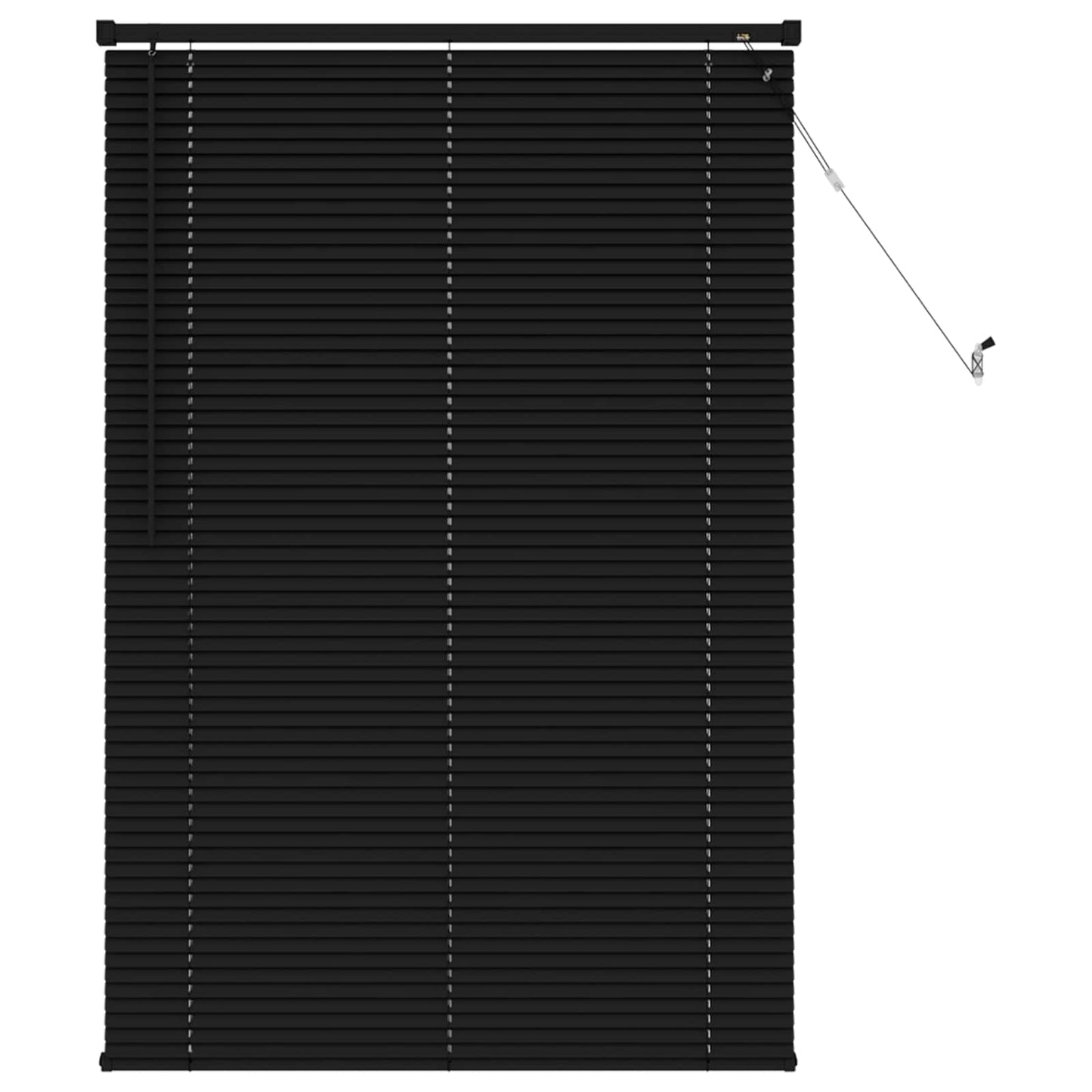 Venetian Blind Black 150 x 100 cm 25 mm PVC