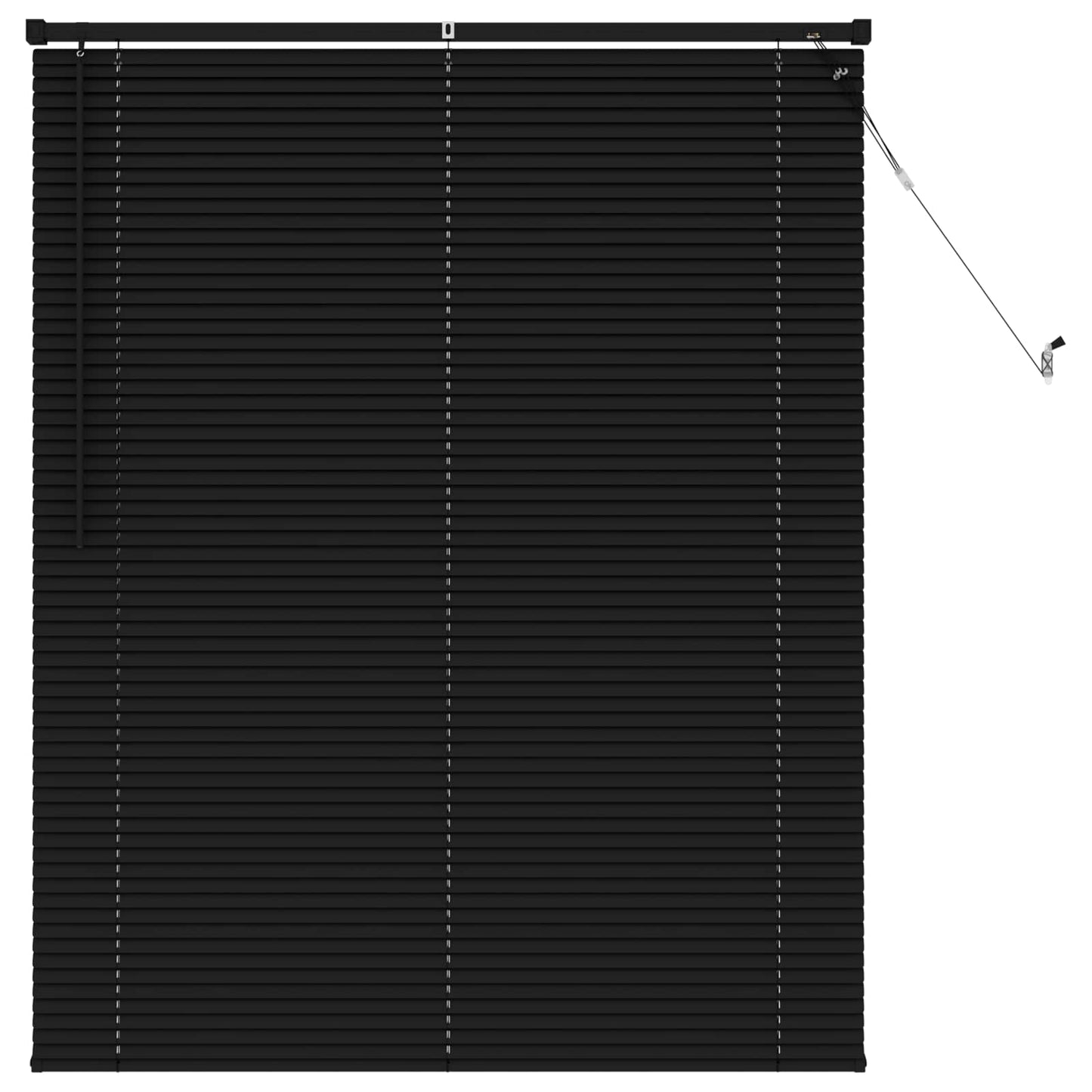 Venetian Blind Black 150 x 110 cm 25 mm PVC