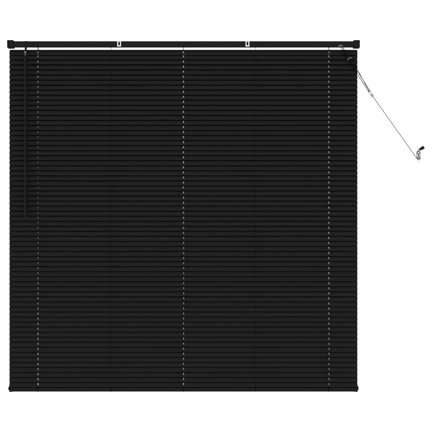 Venetian Blind Black 150 x 160 cm 25 mm PVC