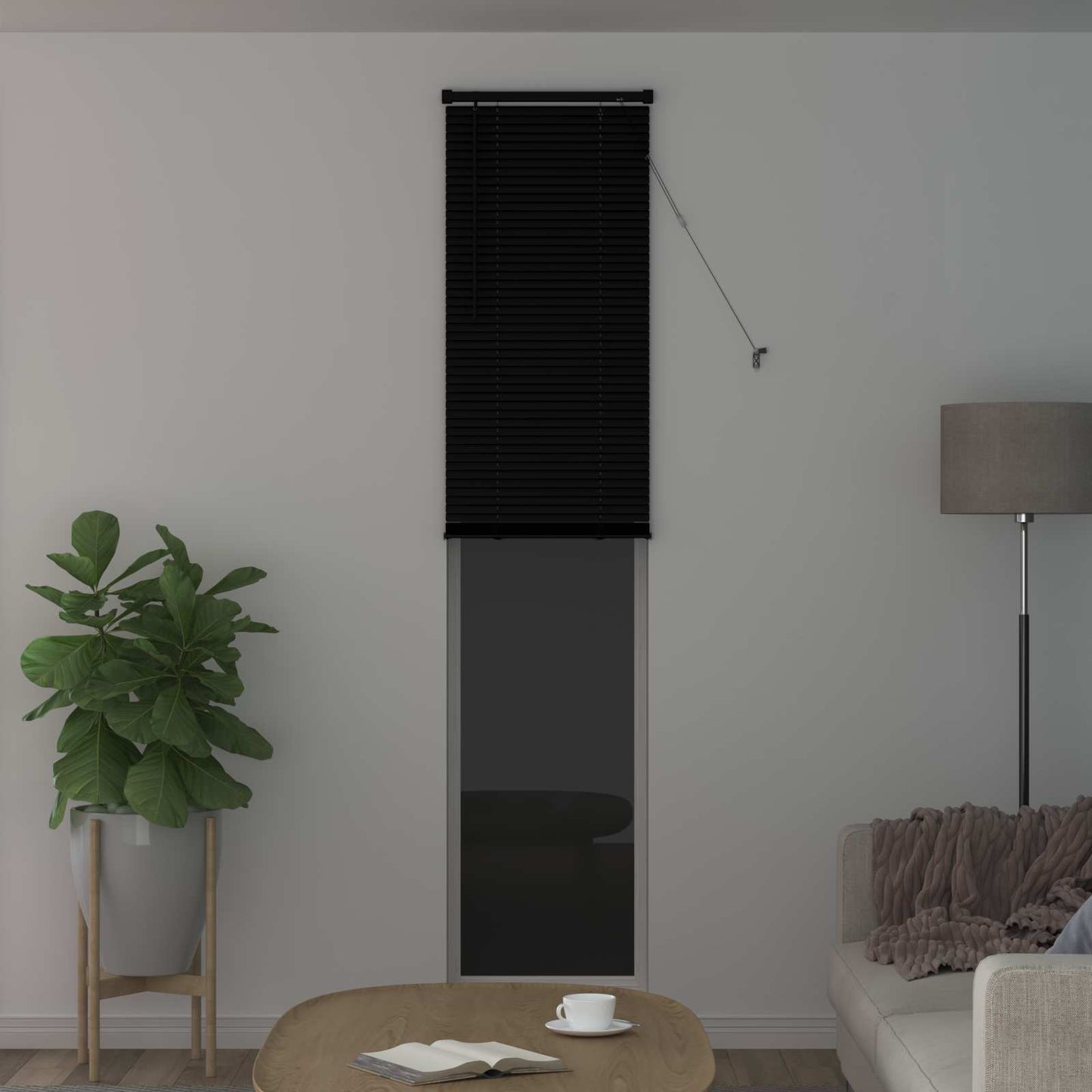 Venetian Blind Black 213 x 40 cm PVC
