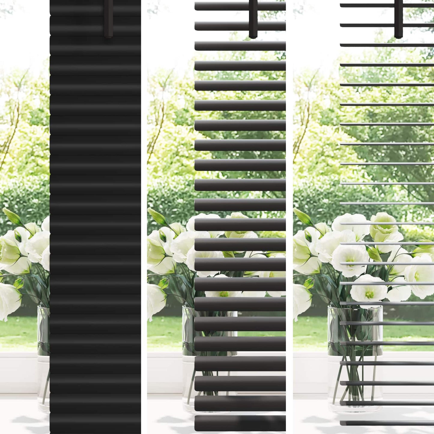 Venetian Blind Black 213 x 40 cm PVC
