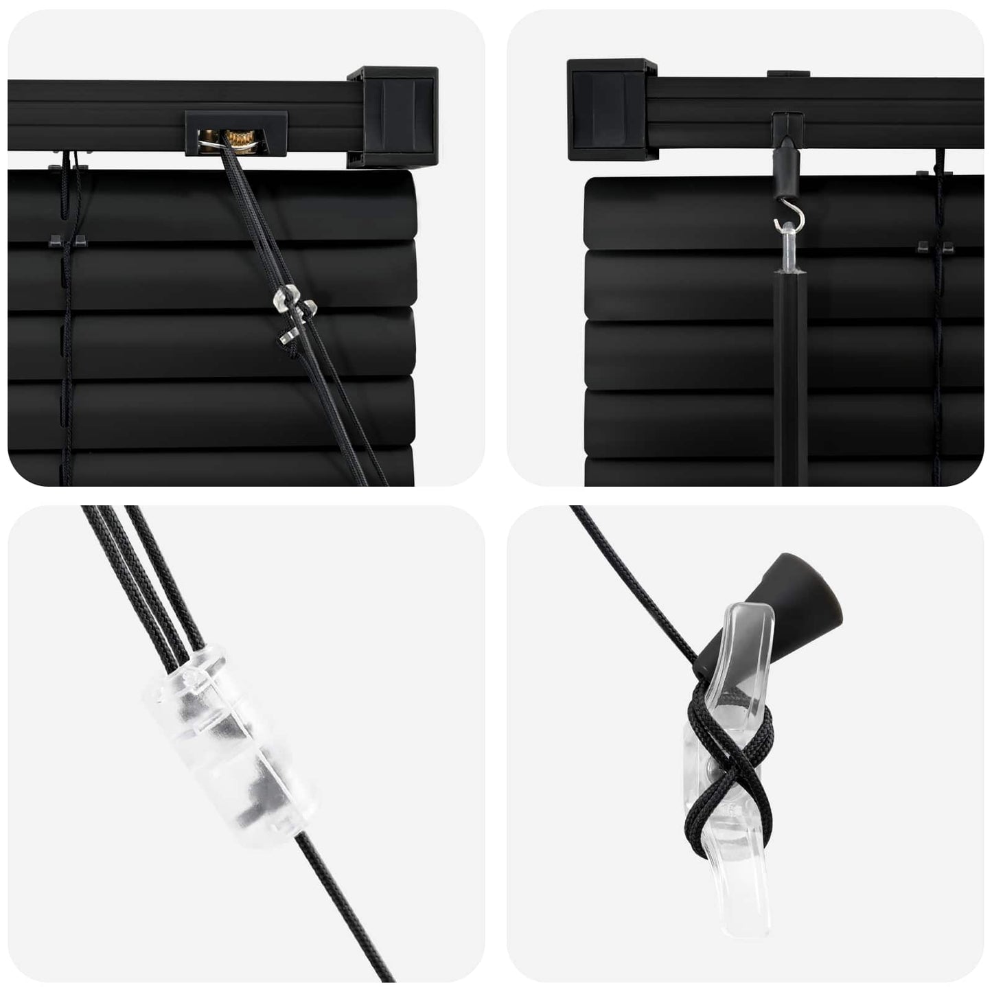 Venetian Blind Black 213 x 60 cm PVC