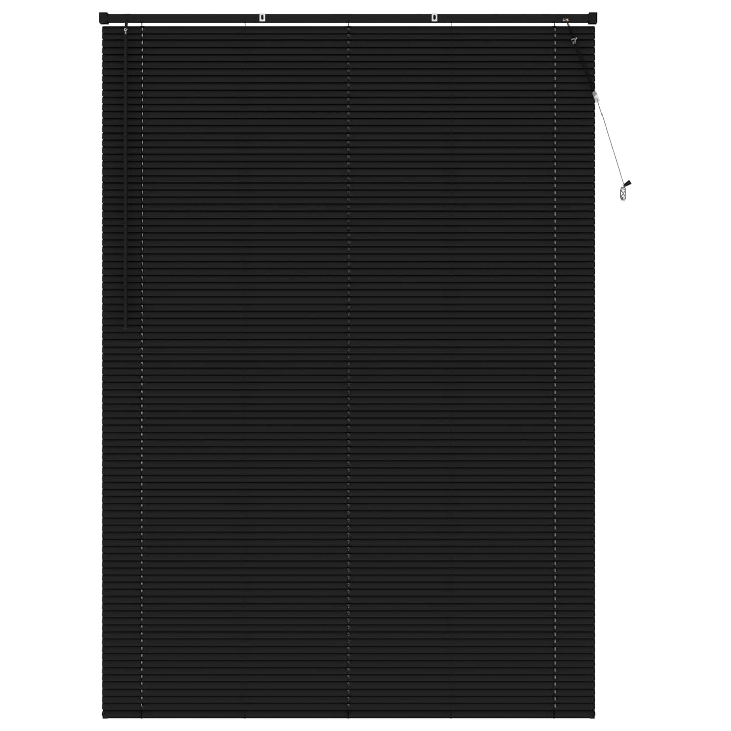 Venetian Blind Black 213 x 150 cm 25 mm PVC