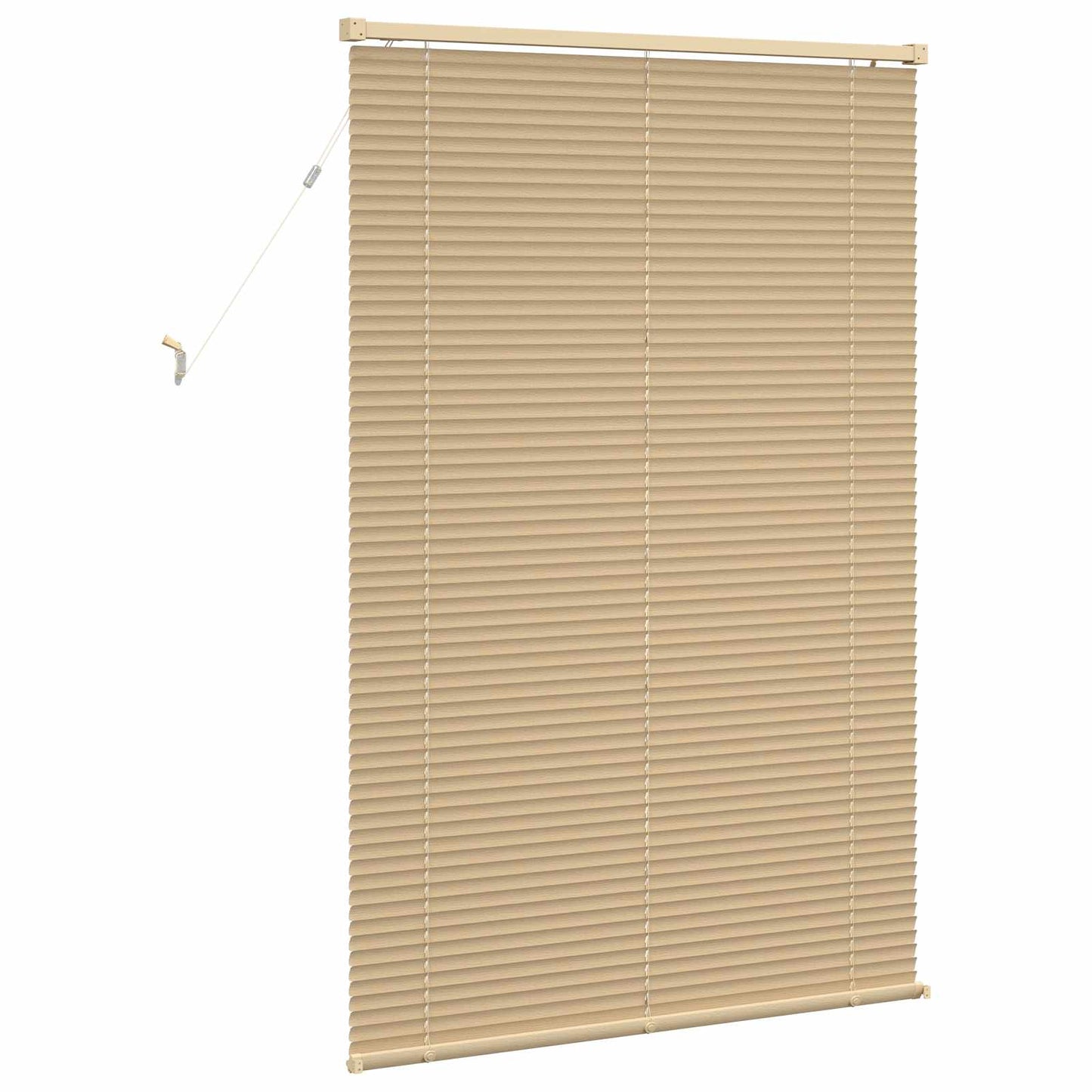 Venetian Blind Light Brown with Pattern 150 x 80 cm 25 mm PVC