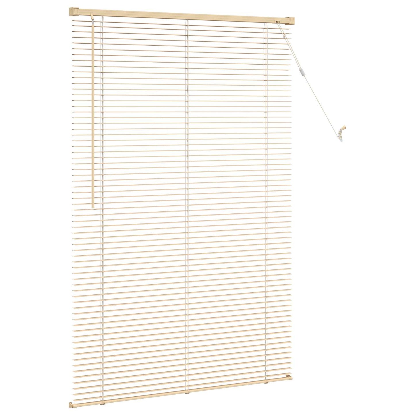 Venetian Blind Light Brown with Pattern 150 x 100 cm 25 mm PVC