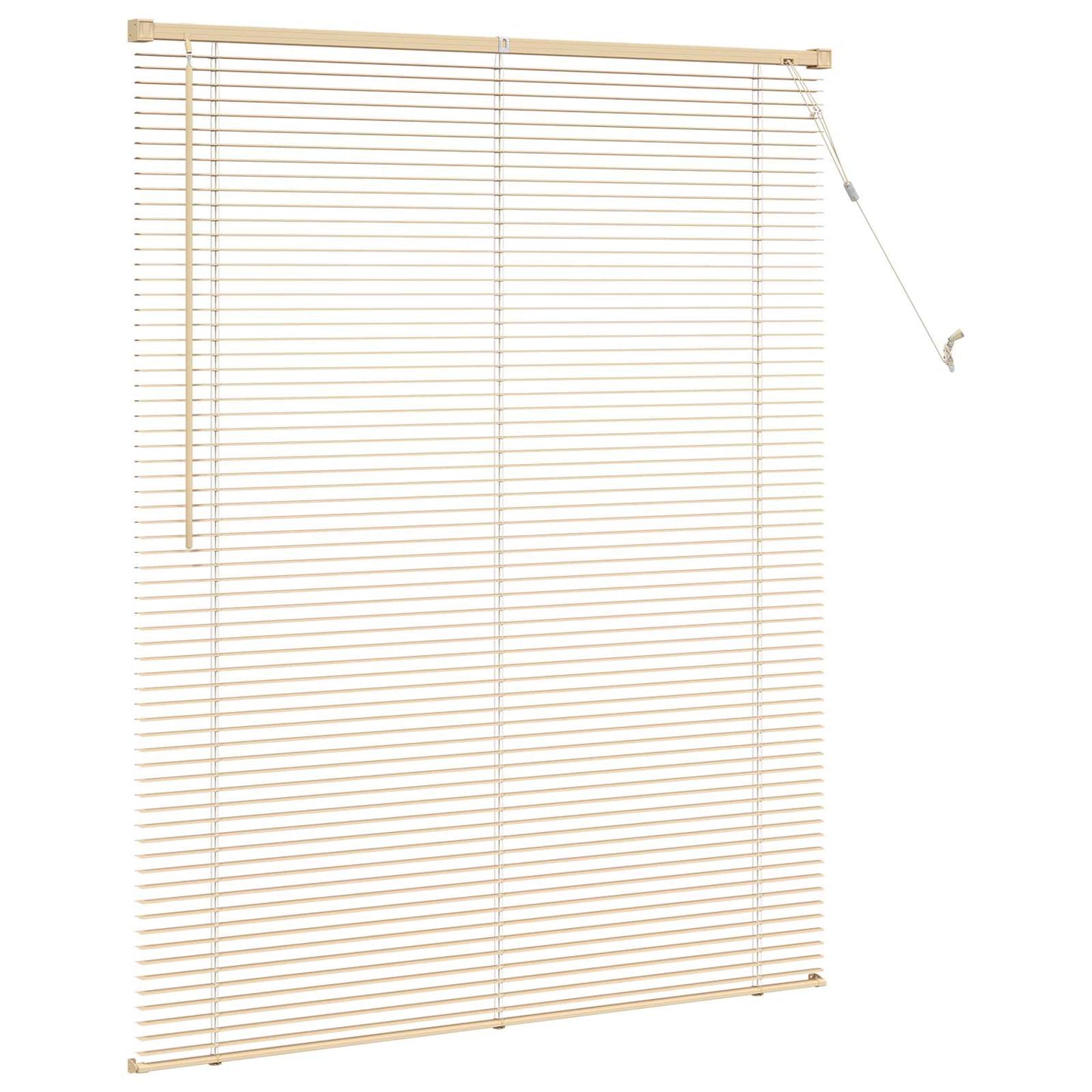 Venetian Blind Light Brown with Pattern 150 x 120 cm 25 mm PVC