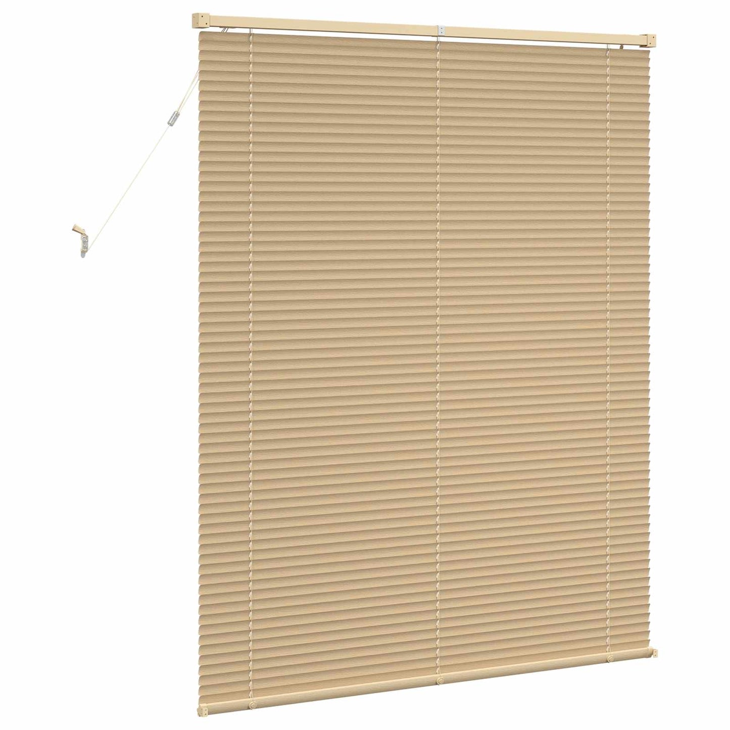 Venetian Blind Light Brown with Pattern 150 x 120 cm 25 mm PVC