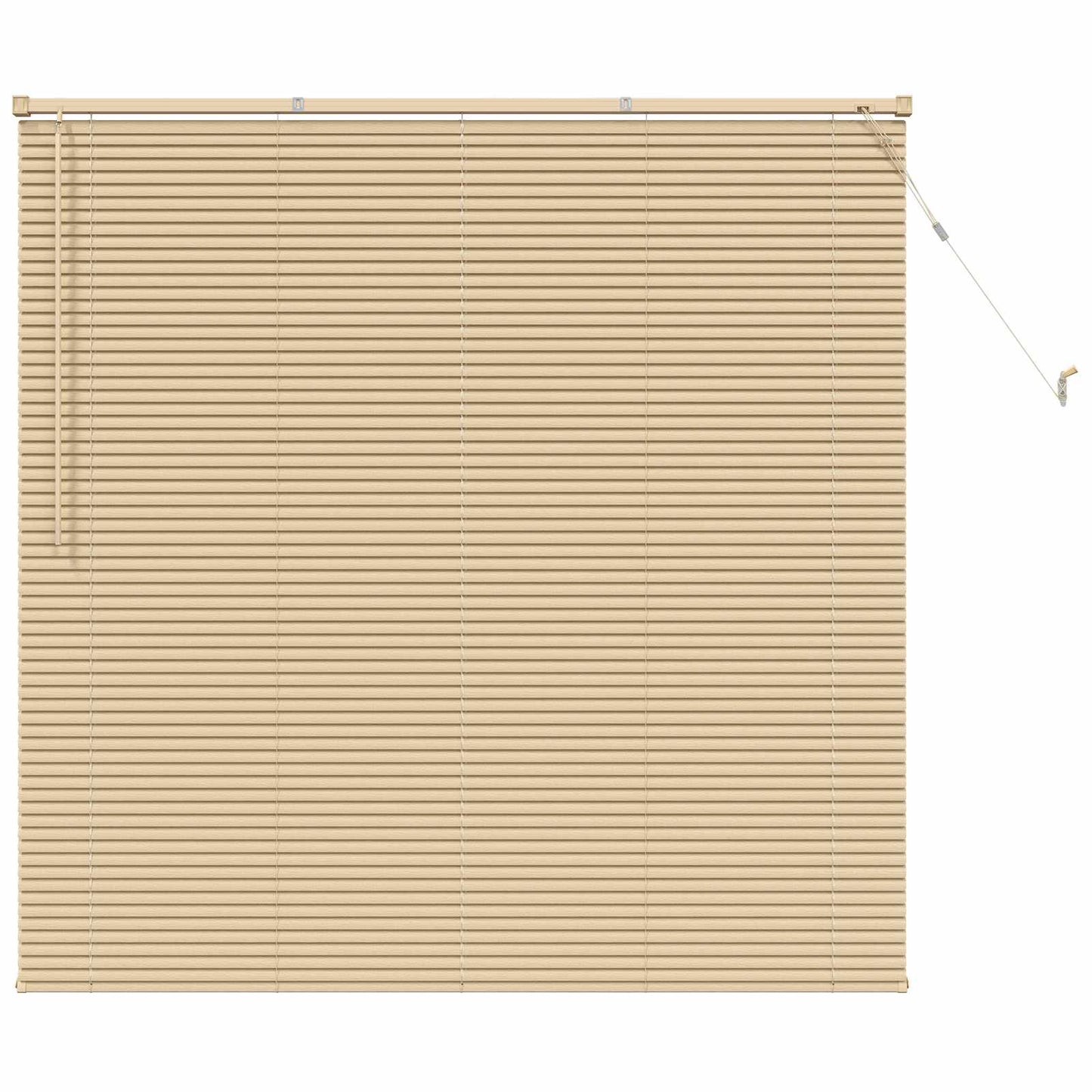 Venetian Blind Light Brown with Pattern 150 x 130 cm 25 mm PVC