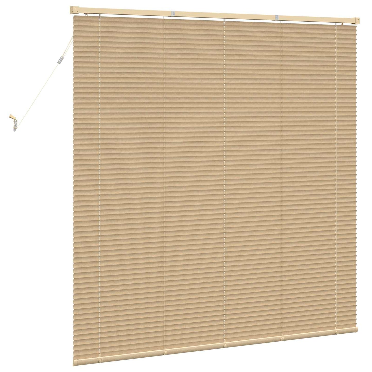 Venetian Blind Light Brown with Pattern 150 x 140 cm 25 mm PVC