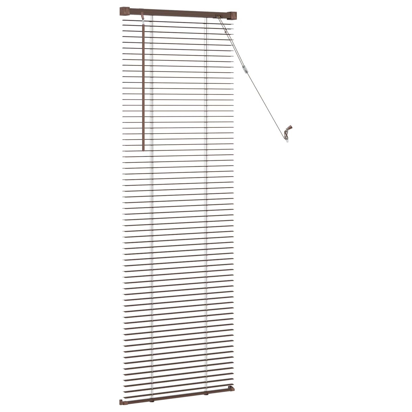 Venetian Blind Dark Brown with Pattern 150 x 40 cm PVC