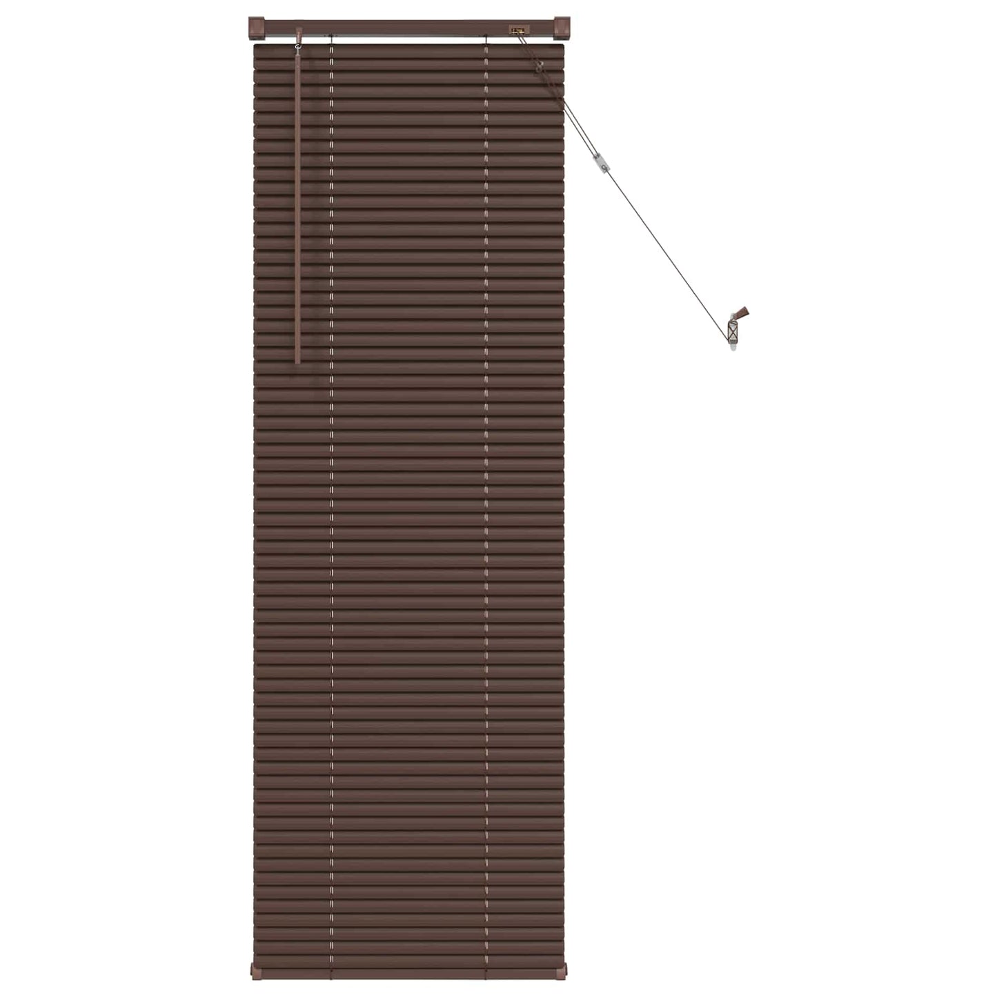 Venetian Blind Dark Brown with Pattern 150 x 50 cm PVC