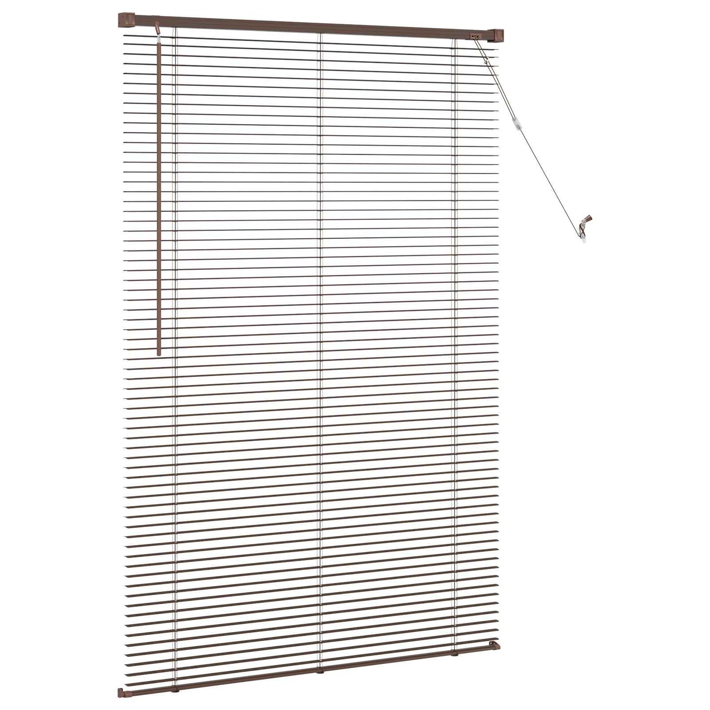 Venetian Blind Dark Brown with Pattern 150 x 80 cm 25 mm PVC