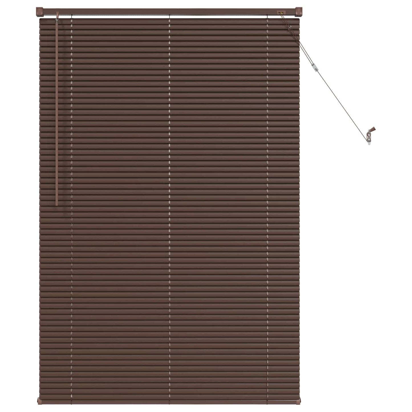 Venetian Blind Dark Brown with Pattern 150 x 80 cm 25 mm PVC
