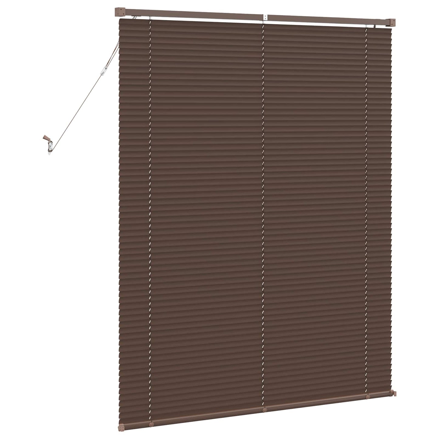 Venetian Blind Dark Brown with Pattern 150 x 110 cm PVC