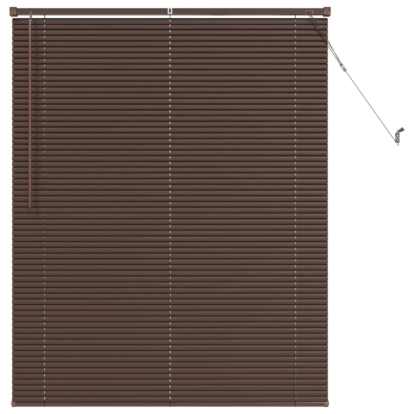 Venetian Blind Dark Brown with Pattern 150 x 110 cm PVC