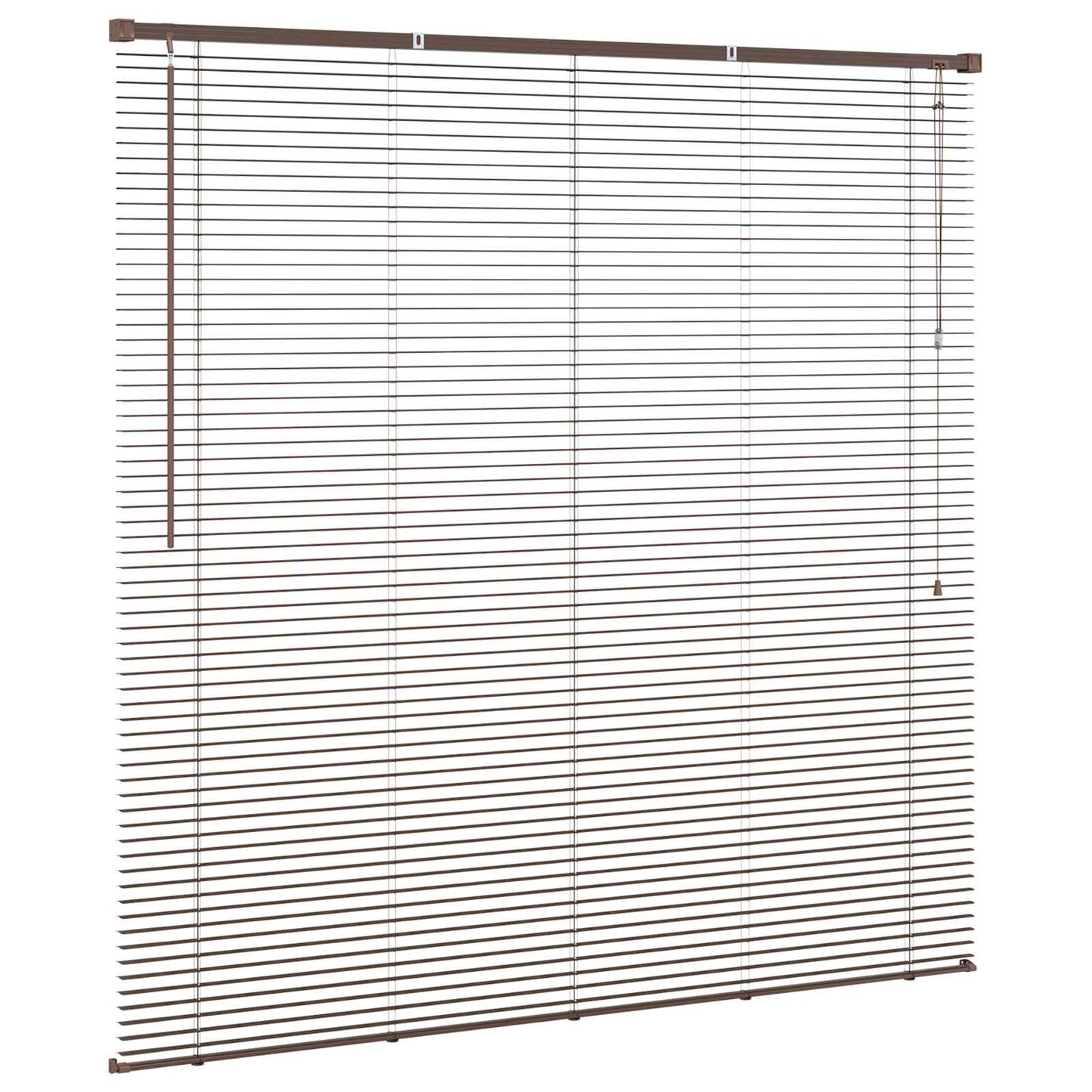 Venetian Blind Dark Brown with Pattern 150 x 130 cm PVC